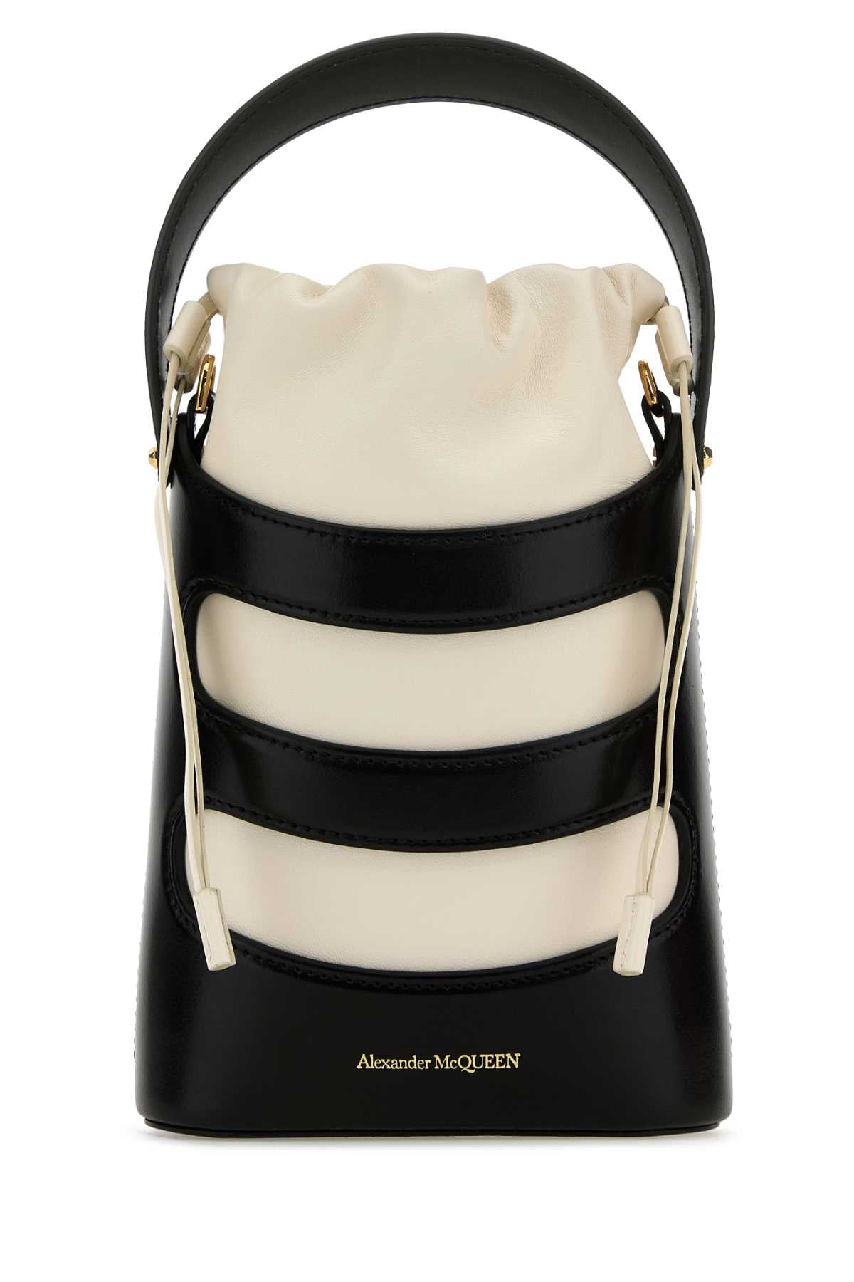 Alexander Mcqueen Women Two-Tone Leather Mini The Rise Bucket Bag ALEXANDER MCQUEEN