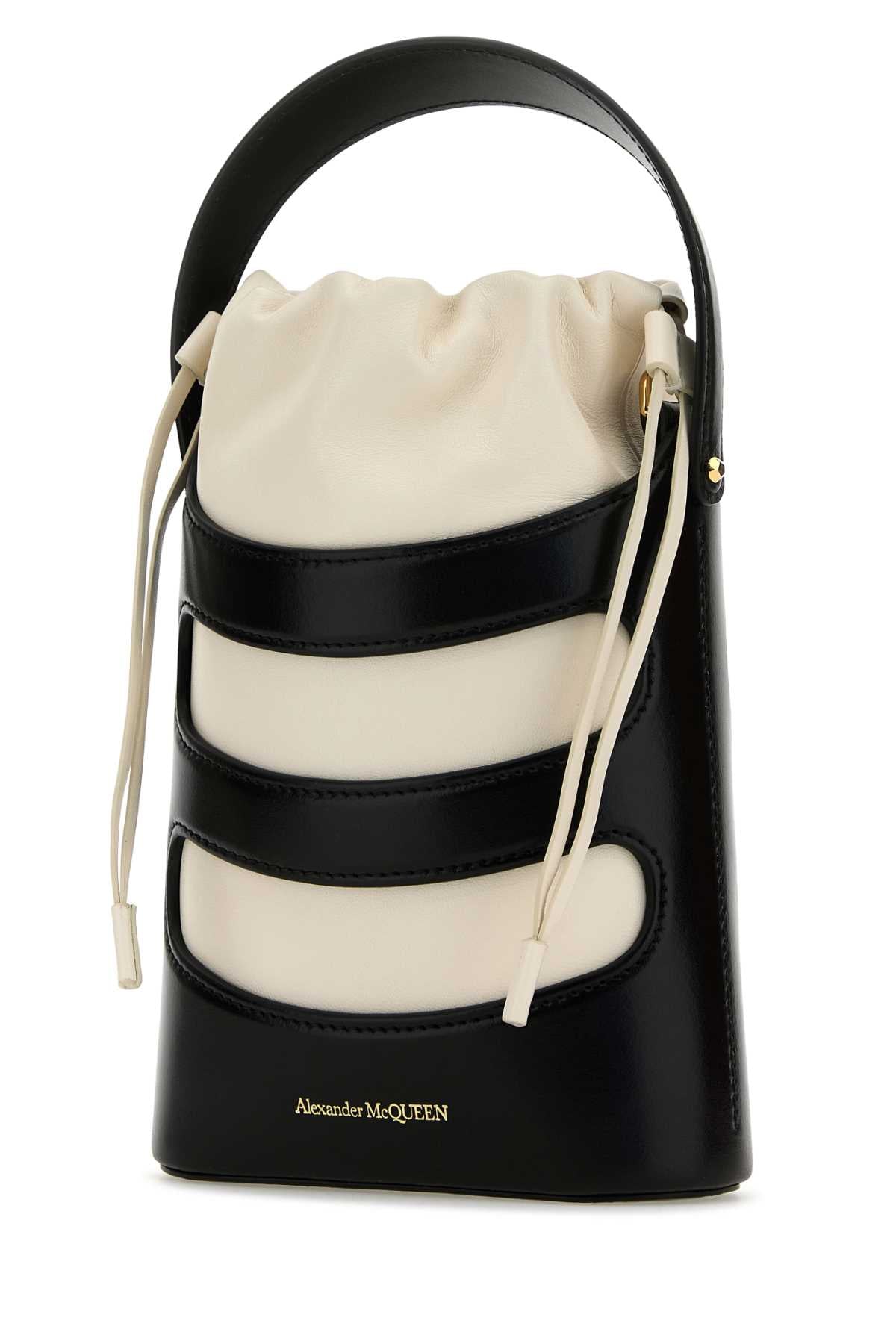 Alexander Mcqueen Women Two-Tone Leather Mini The Rise Bucket Bag ALEXANDER MCQUEEN