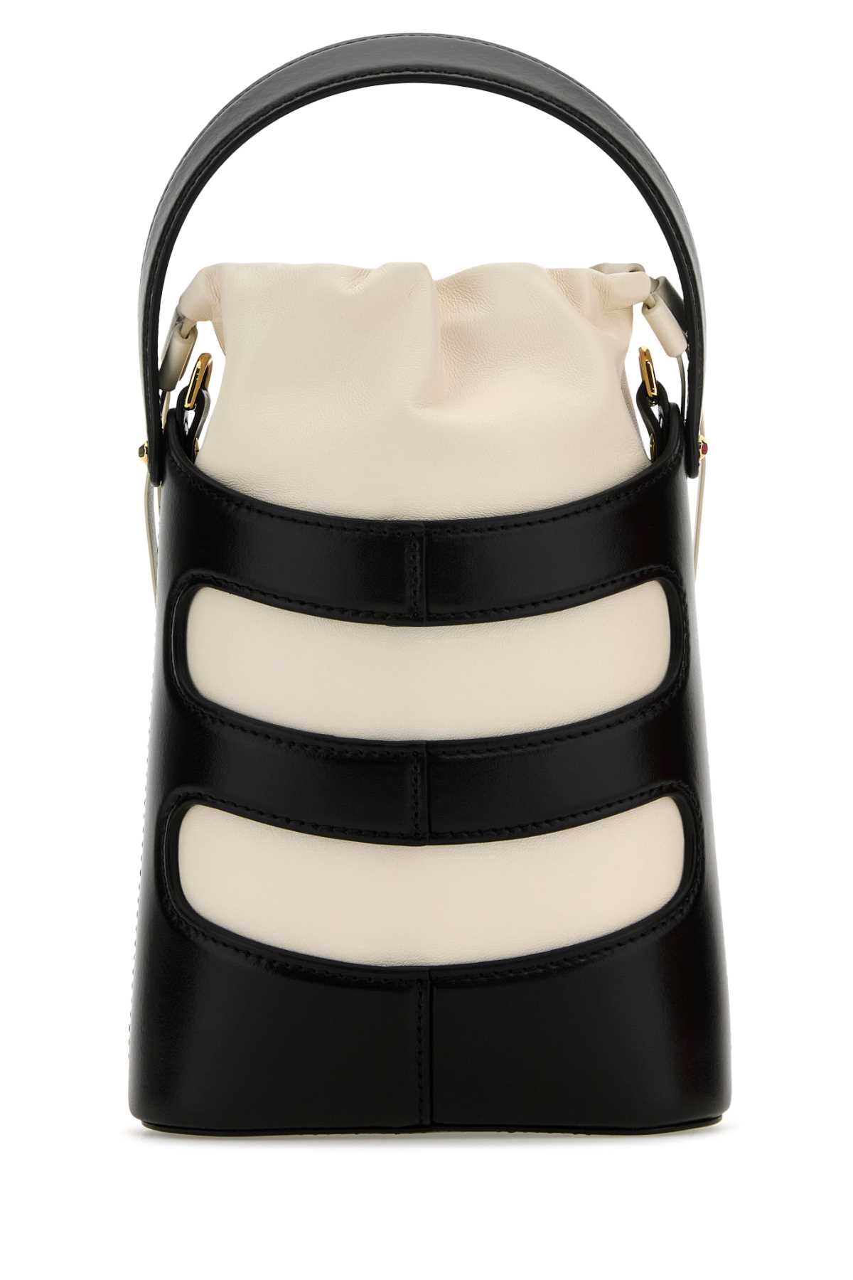 Alexander Mcqueen Women Two-Tone Leather Mini The Rise Bucket Bag ALEXANDER MCQUEEN