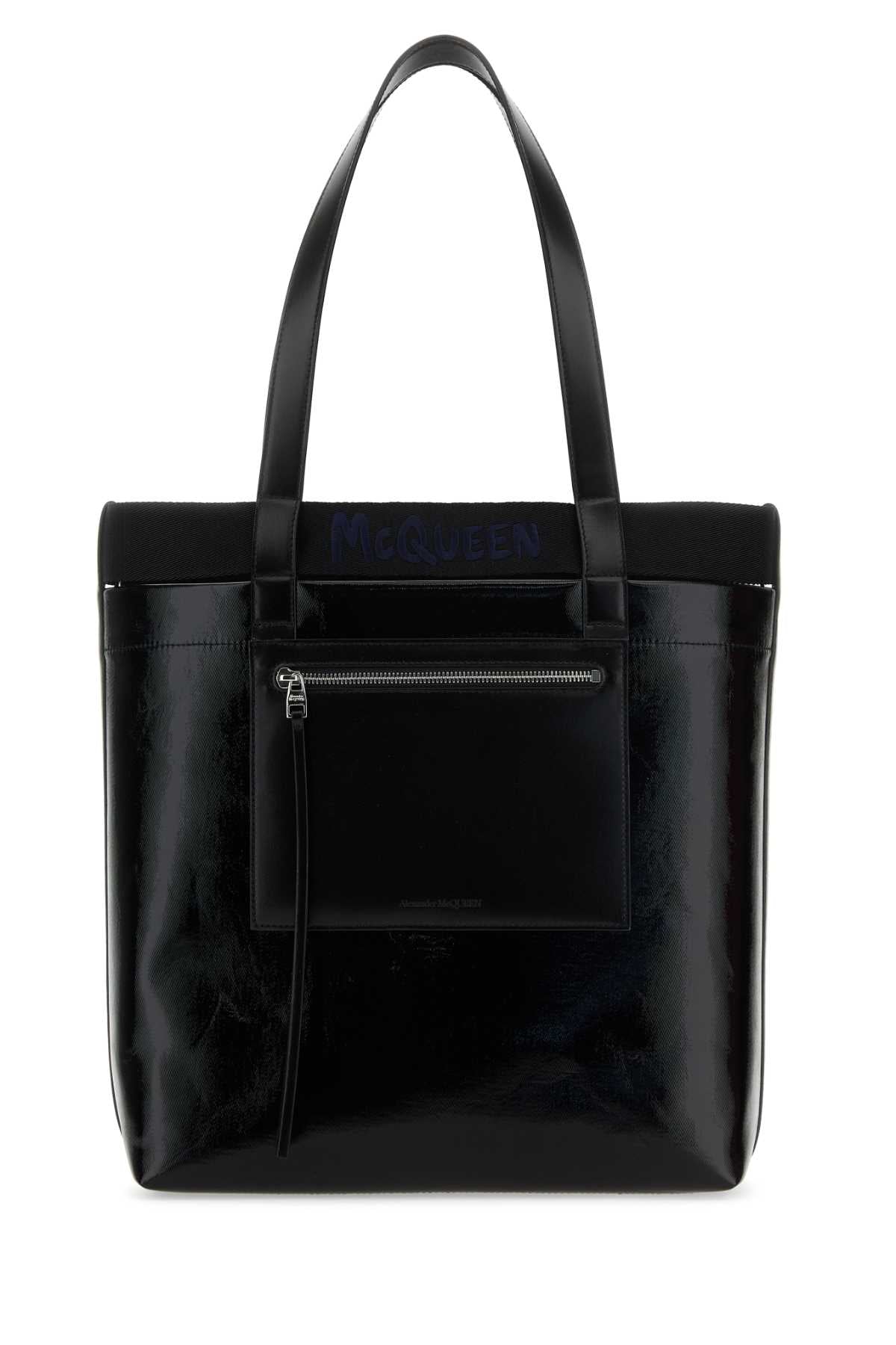 Alexander Mcqueen Men Black Canvas Shopping Bag ALEXANDER MCQUEEN