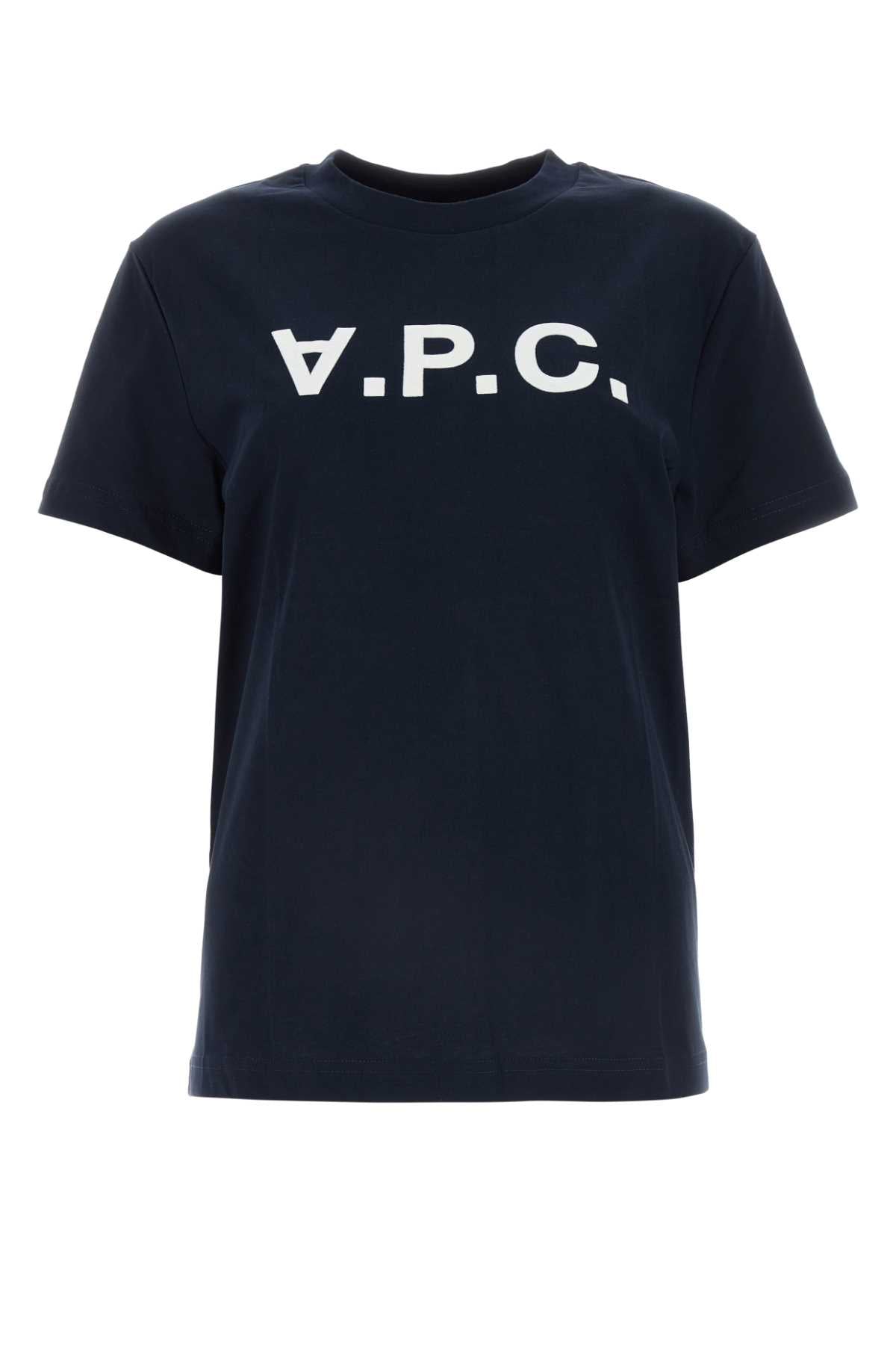 A.P.C. Women Midnight Blue Cotton T-Shirt A.P.C.