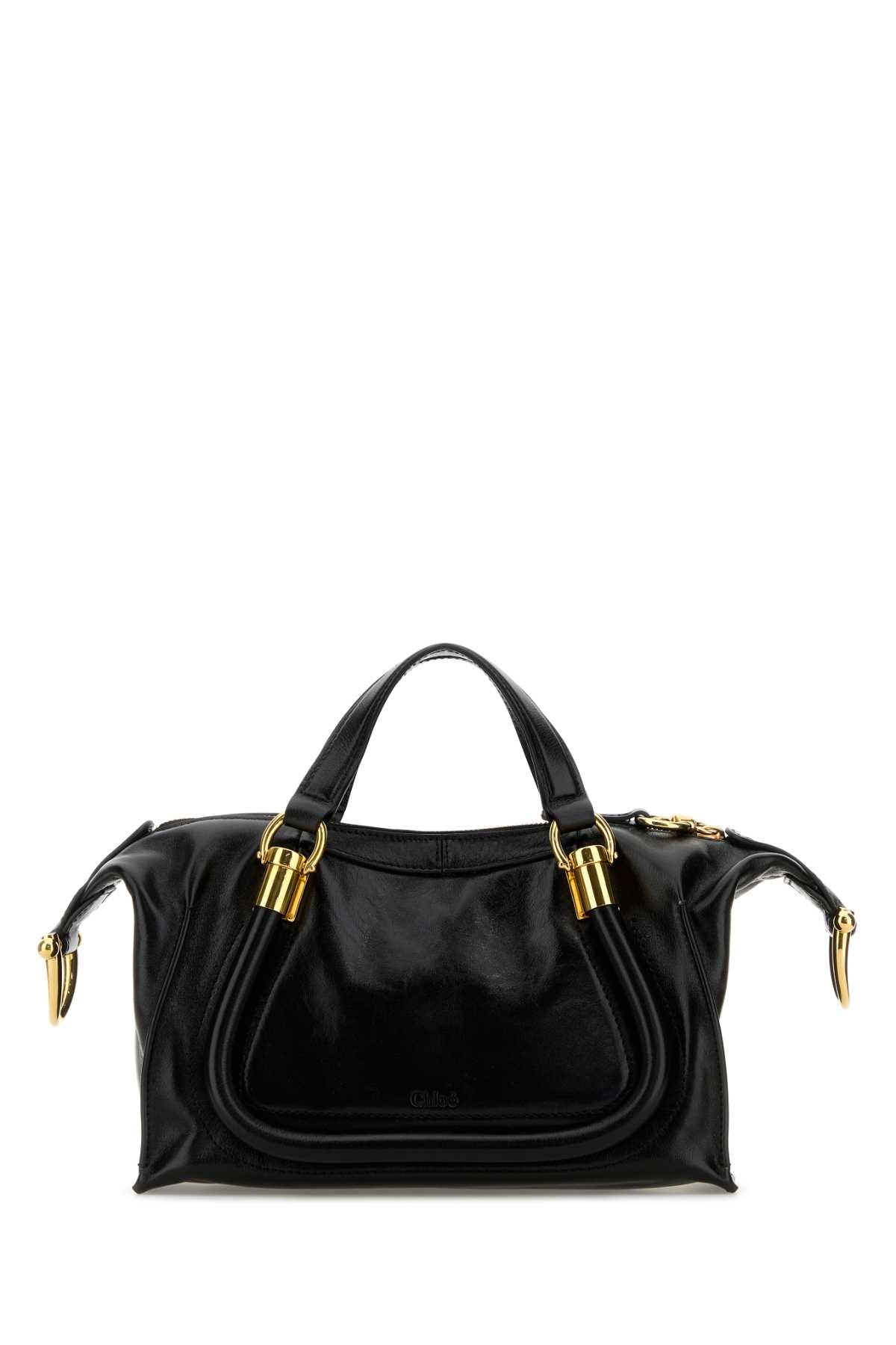 Chloe Women Black Leather Paraty 24 Handbag