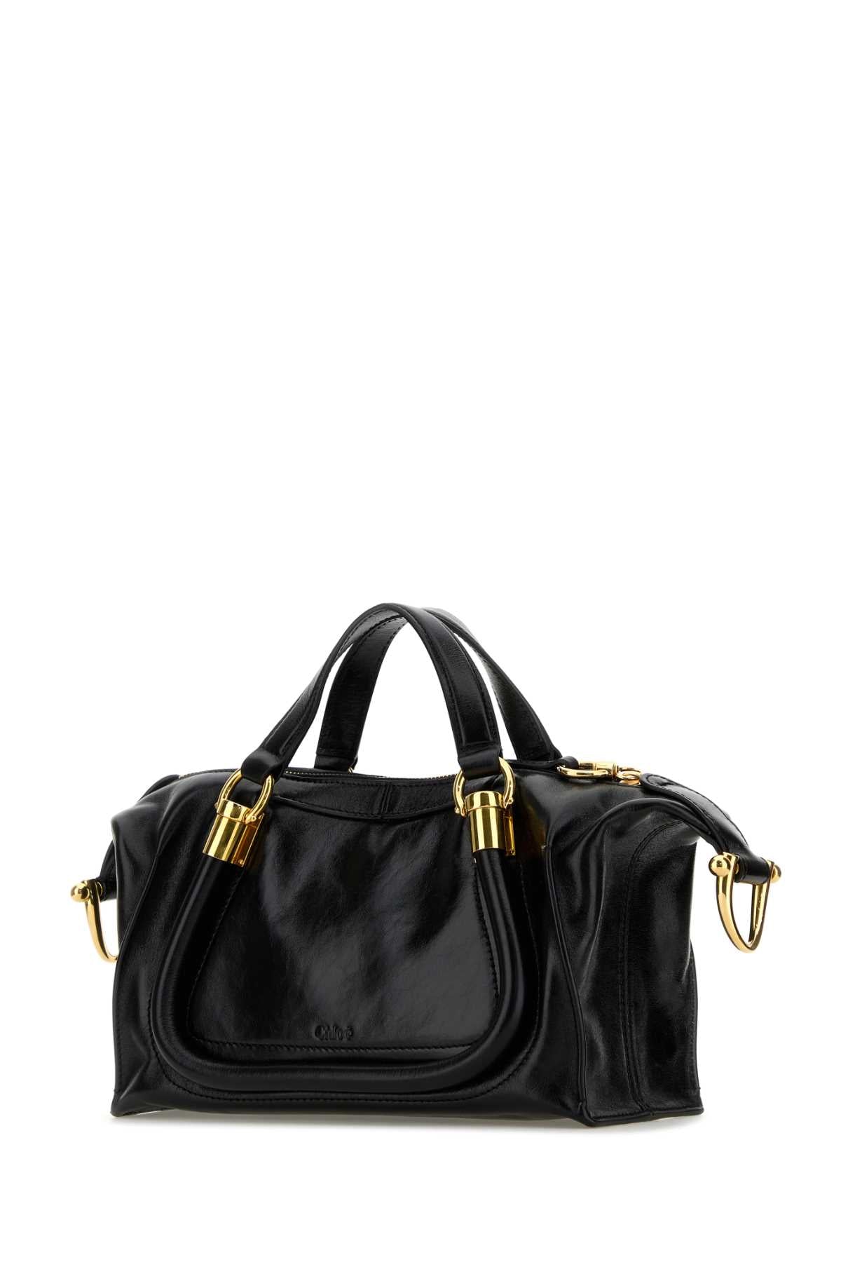 Chloe Women Black Leather Paraty 24 Handbag