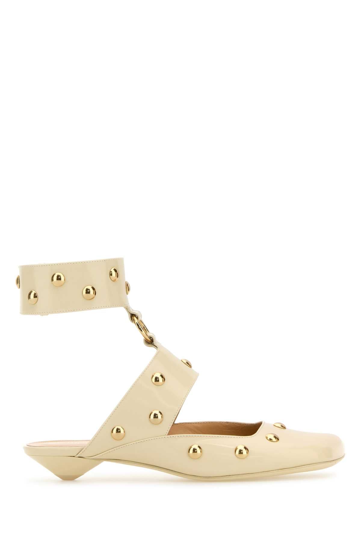 Chloe Women Ivory Leather Jade Sabot CHLOE