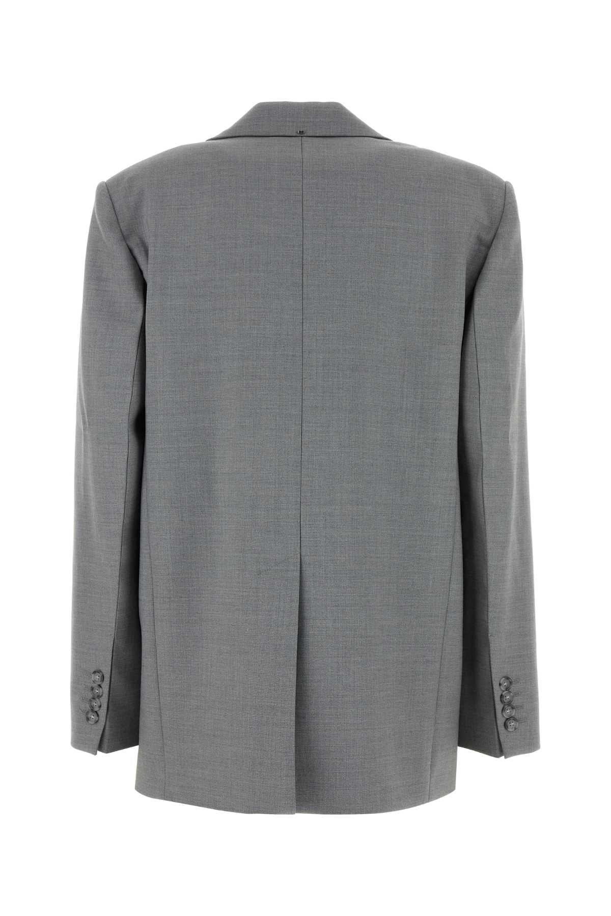 Sportmax Women Grey Wool Baffo Blazer SPORTMAX