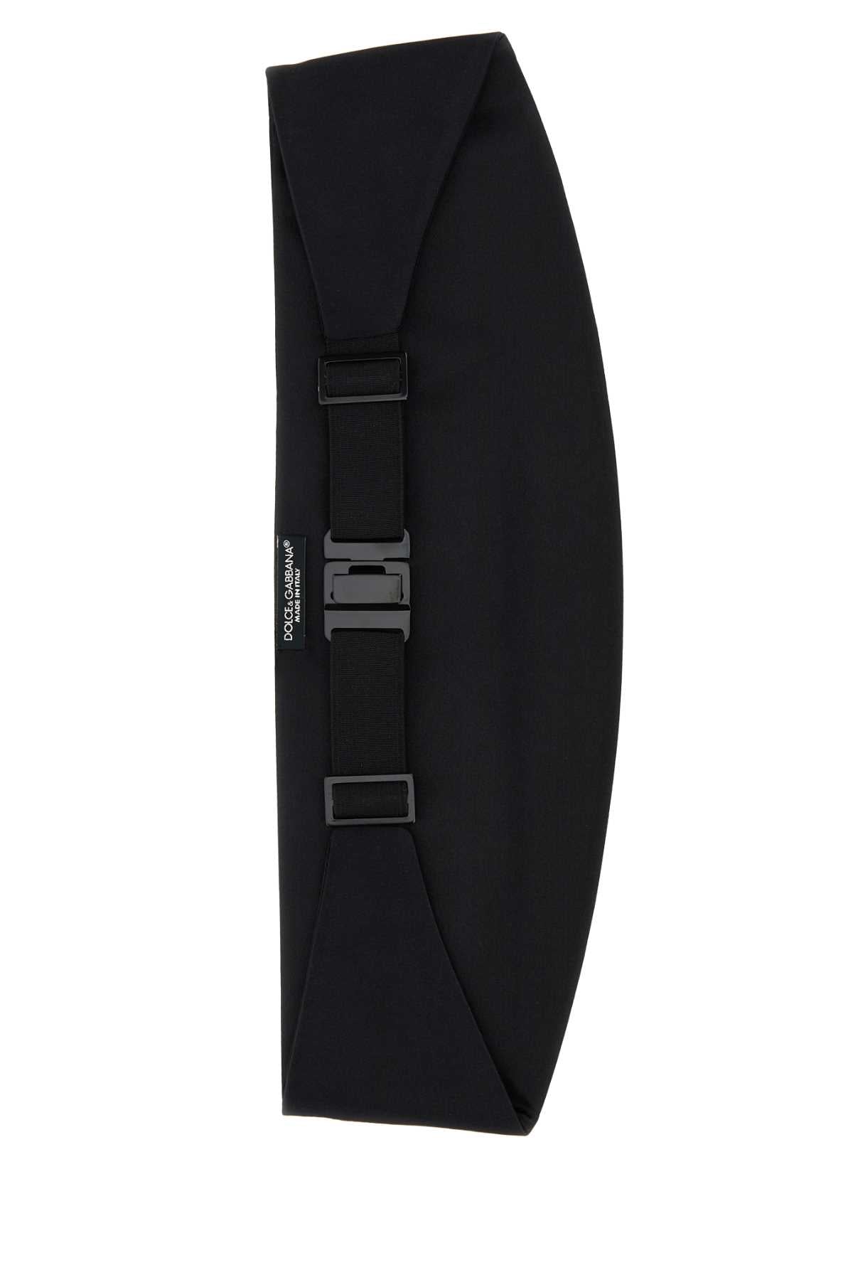 Dolce & Gabbana Women Black Satin Smoking Band DOLCE & GABBANA
