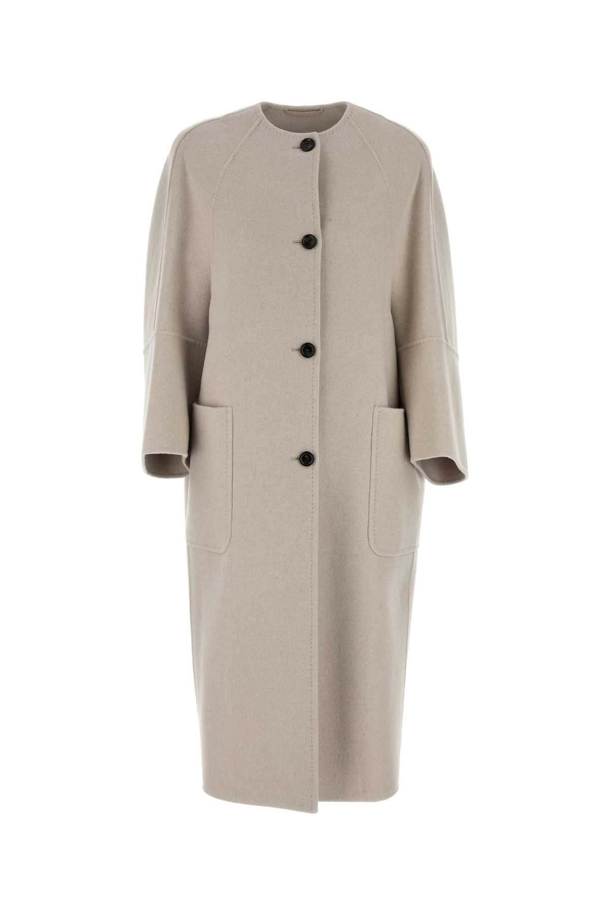 Max Mara Women Sand Cashmere Album1234 Coat MAX MARA