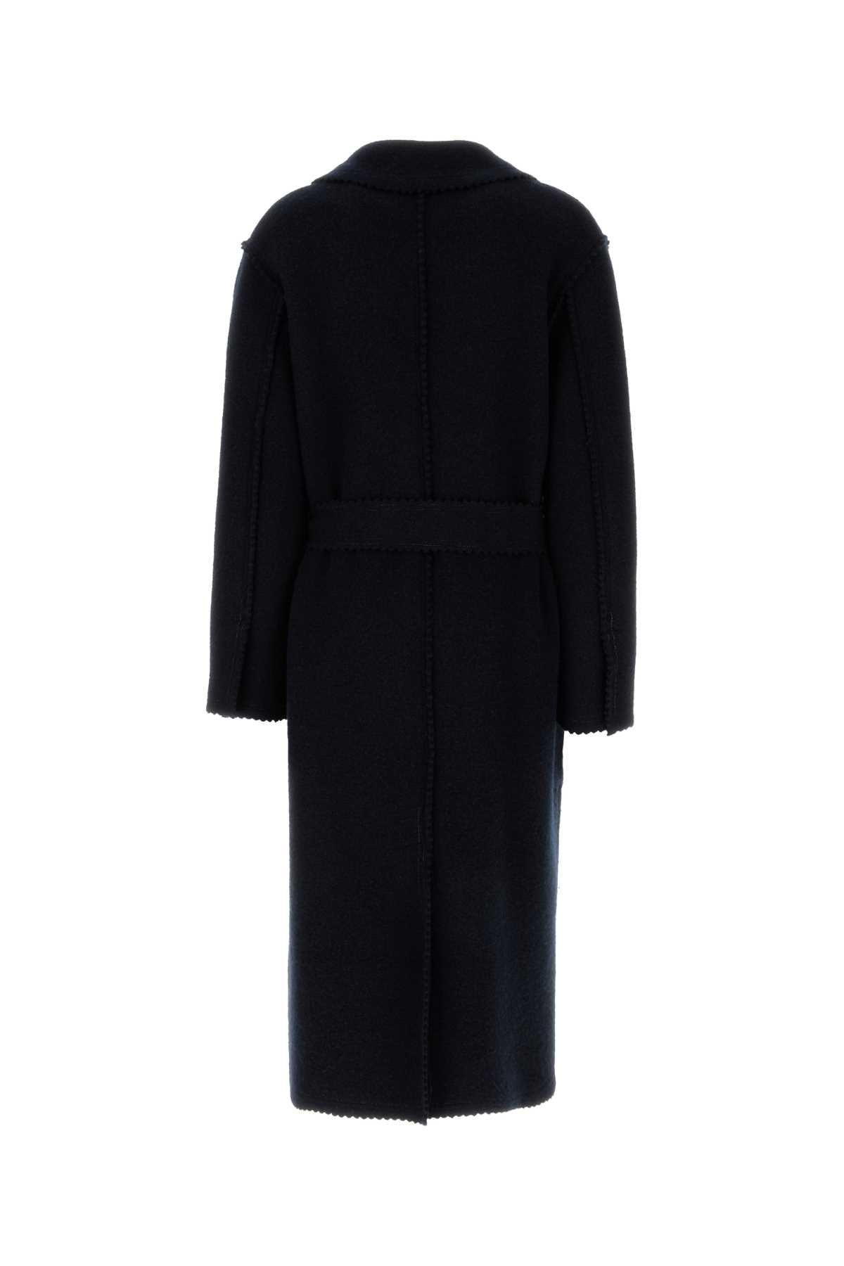 Max Mara Women Midnight Blue Wool Blend Jene Coat MAX MARA