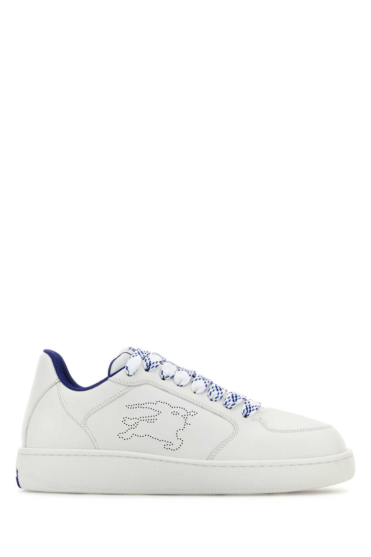 Burberry Women White Leather Stock Sneakers BURBERRY