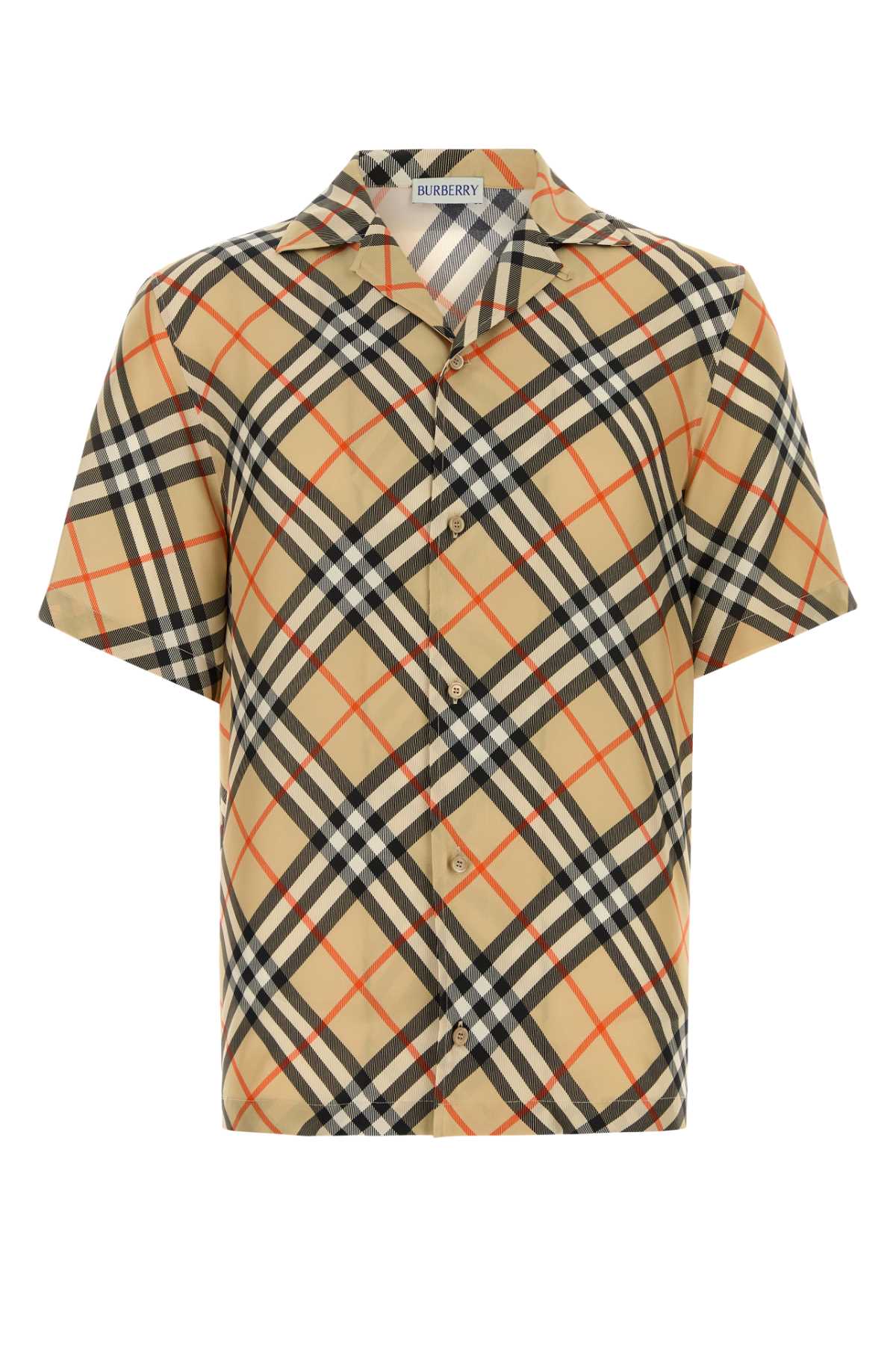 Burberry Men Printed Silk Shirt BURBERRY