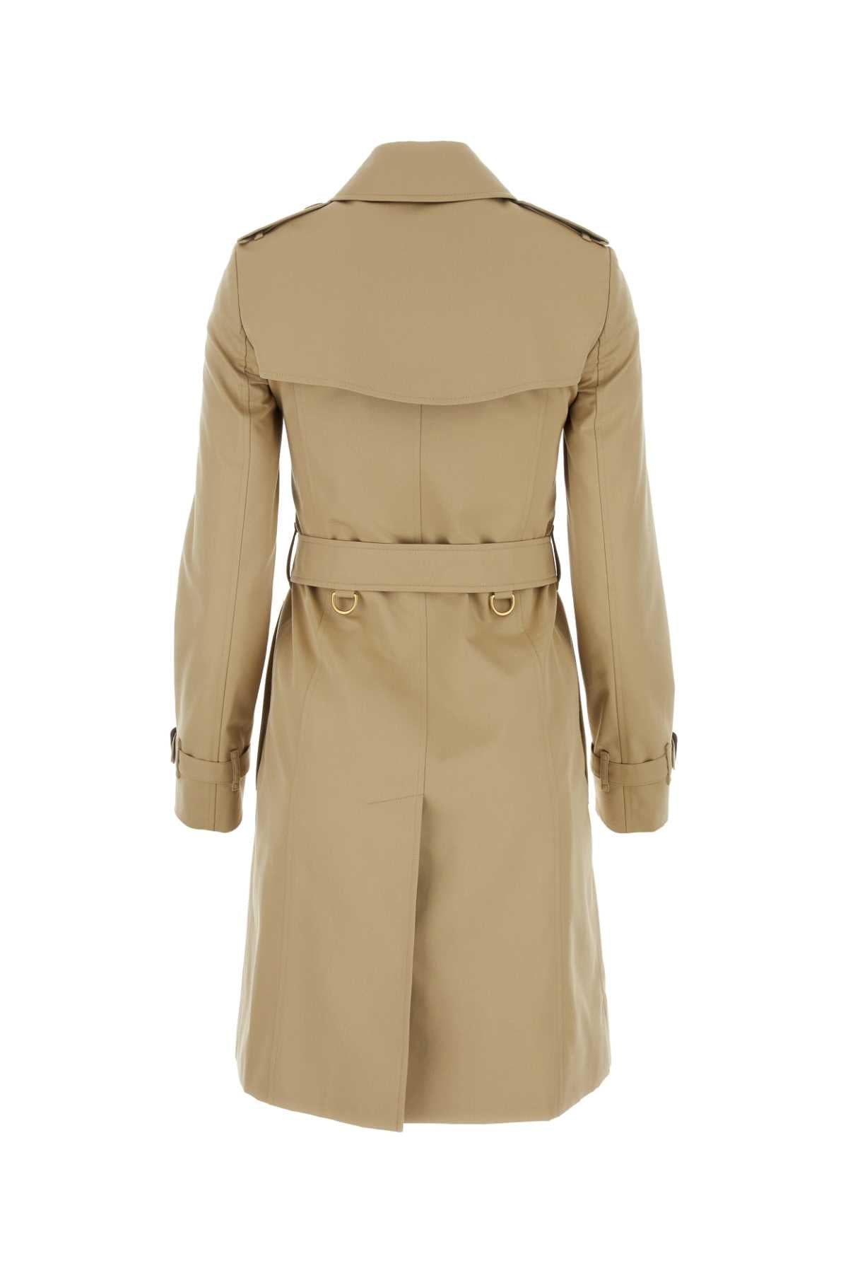 Burberry Women Beige Gabardine Heritage Chelsea Trench Coat BURBERRY