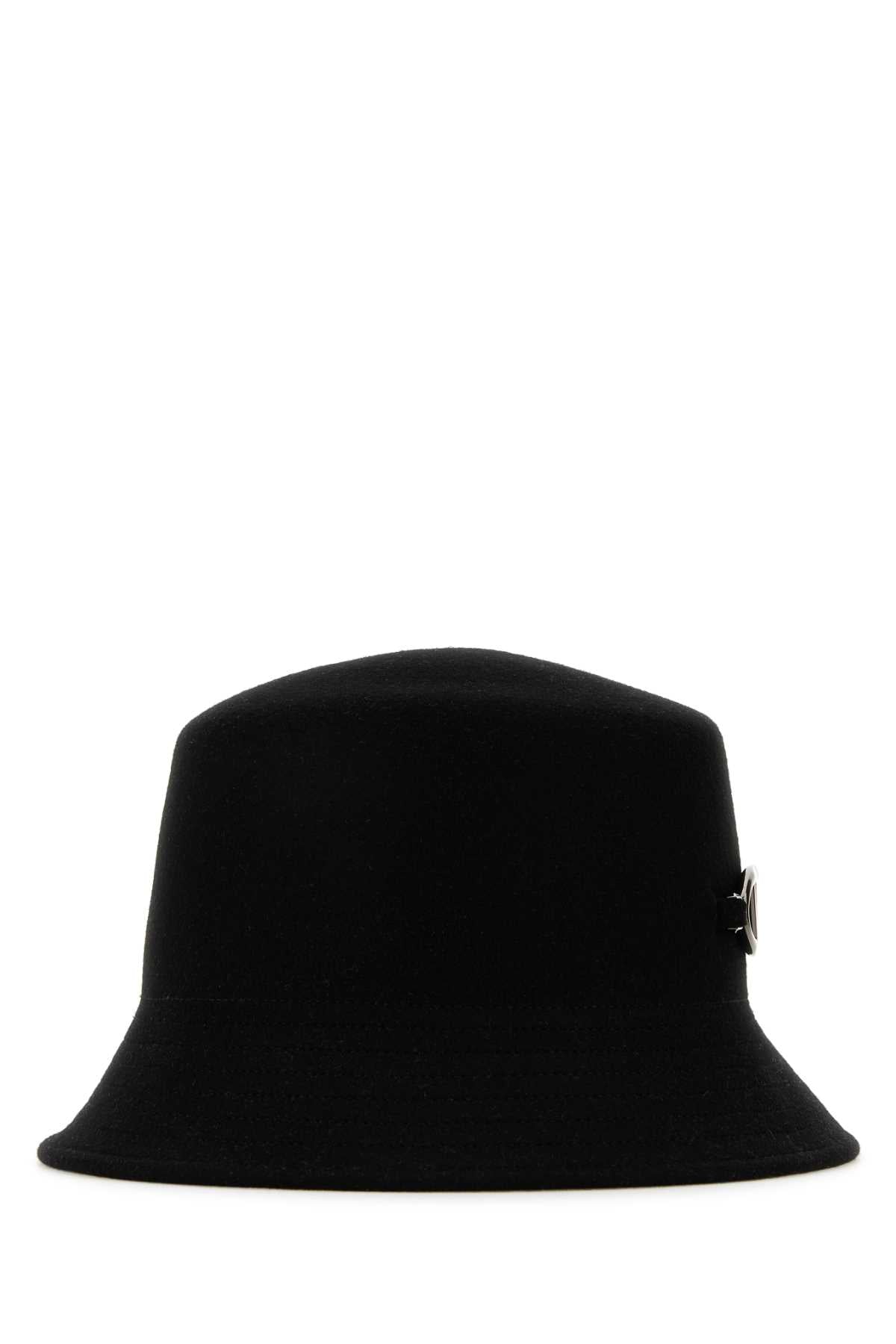 Valentino Garavani Women Black Felt Bucket Hat VALENTINO GARAVANI