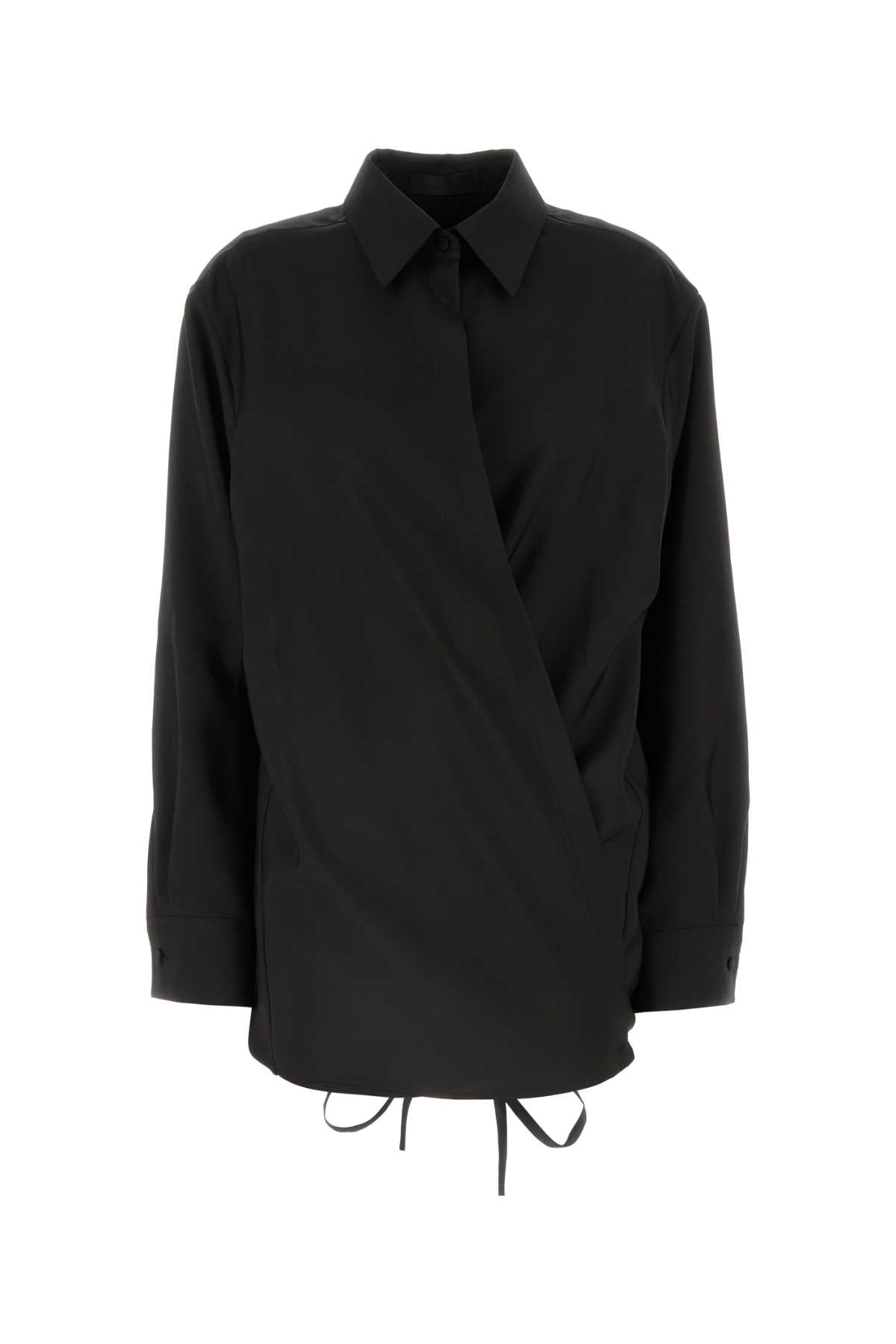 Valentino Garavani Women Black Wool Blend Shirt VALENTINO GARAVANI