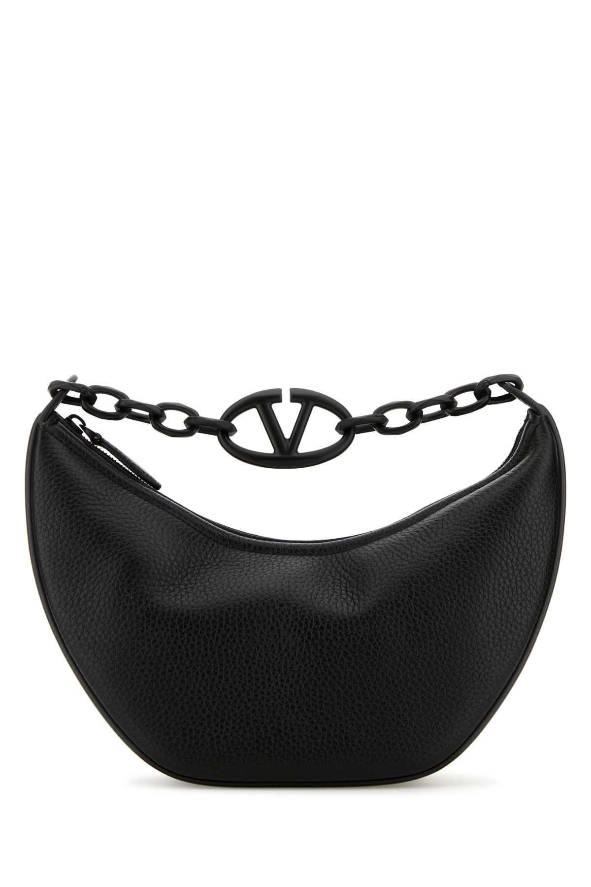 Valentino Garavani Women Black Leather Hobo Vlogo Moon Handbag VALENTINO GARAVANI
