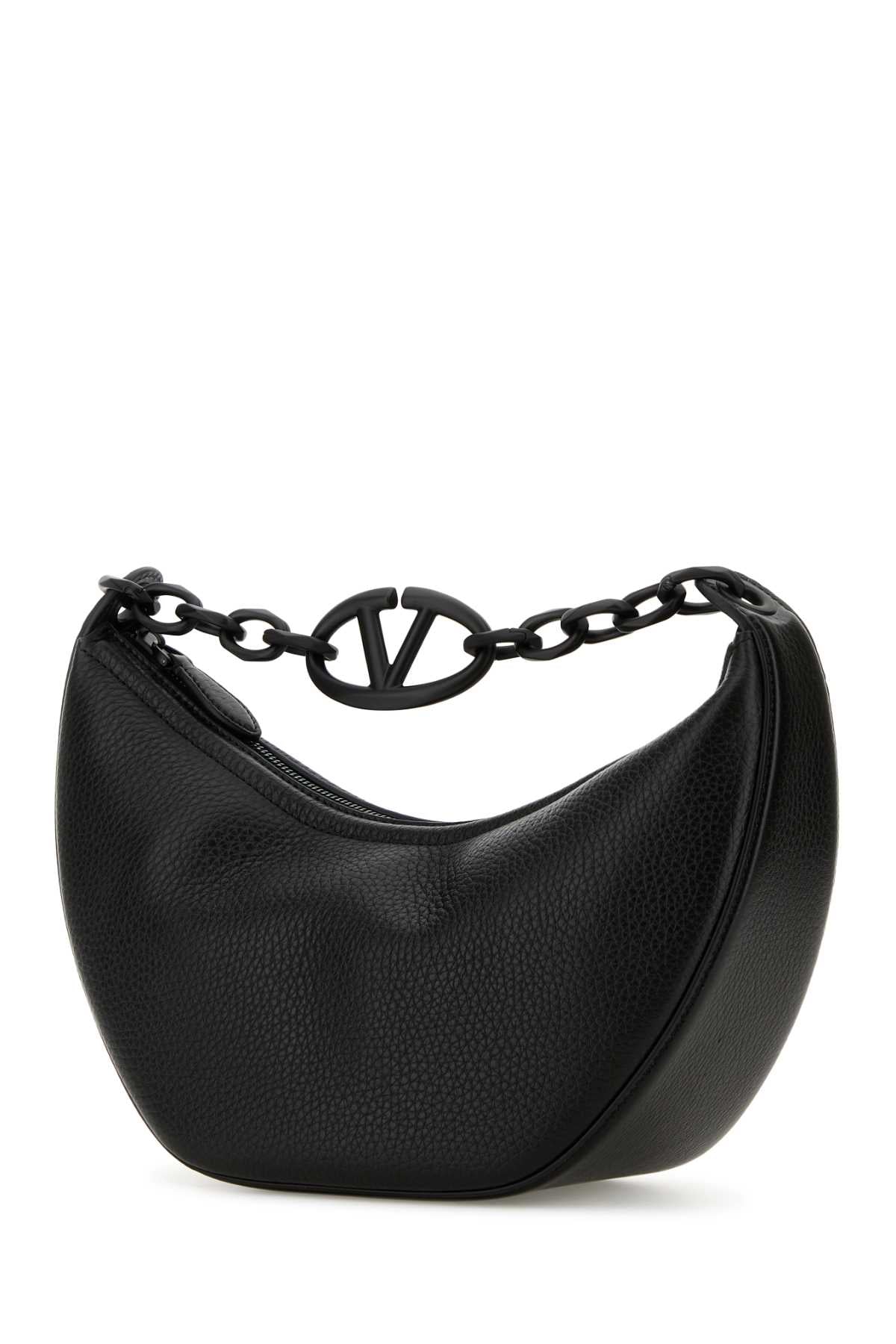 Valentino Garavani Women Black Leather Hobo Vlogo Moon Handbag VALENTINO GARAVANI