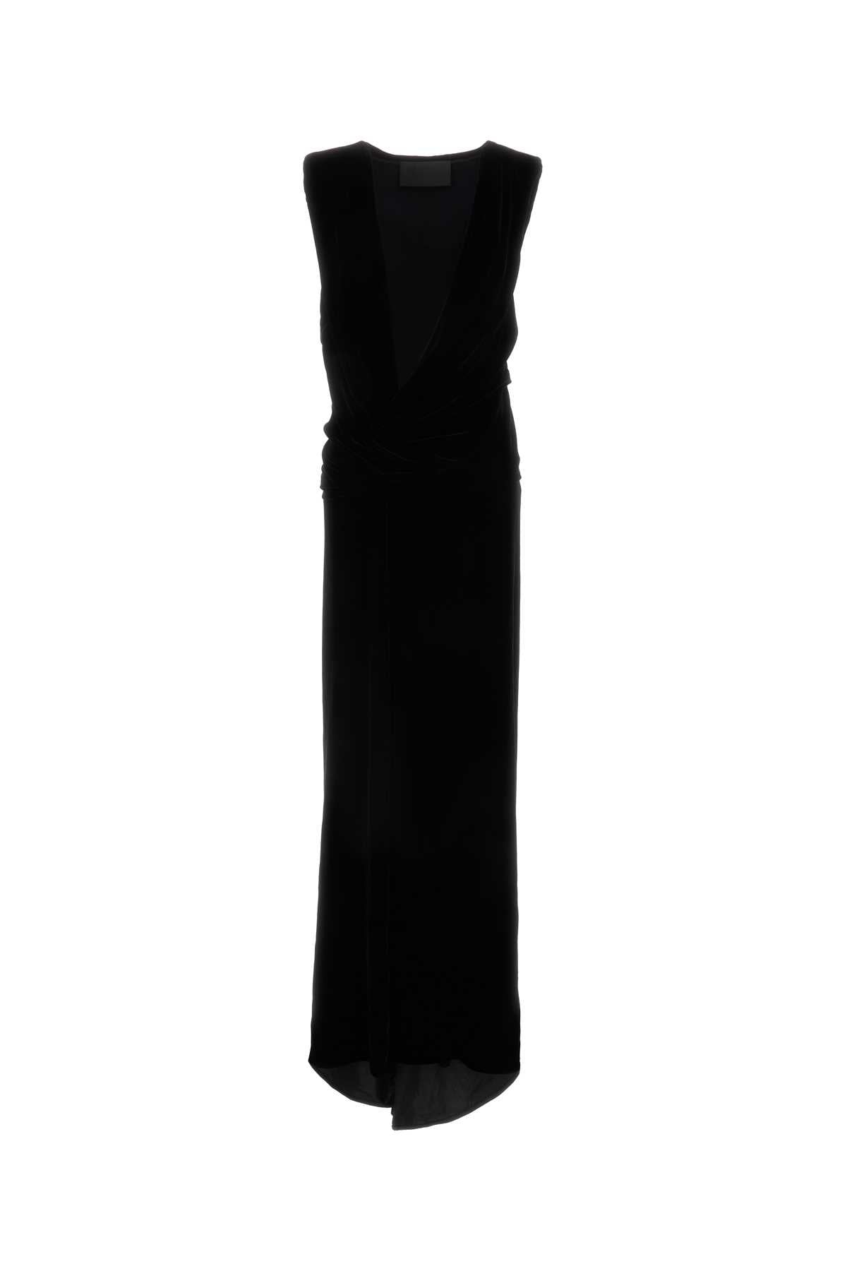 Valentino Garavani Women Black Velvet Long Dress VALENTINO GARAVANI