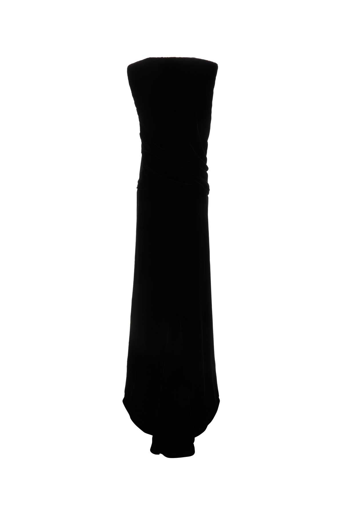 Valentino Garavani Women Black Velvet Long Dress VALENTINO GARAVANI
