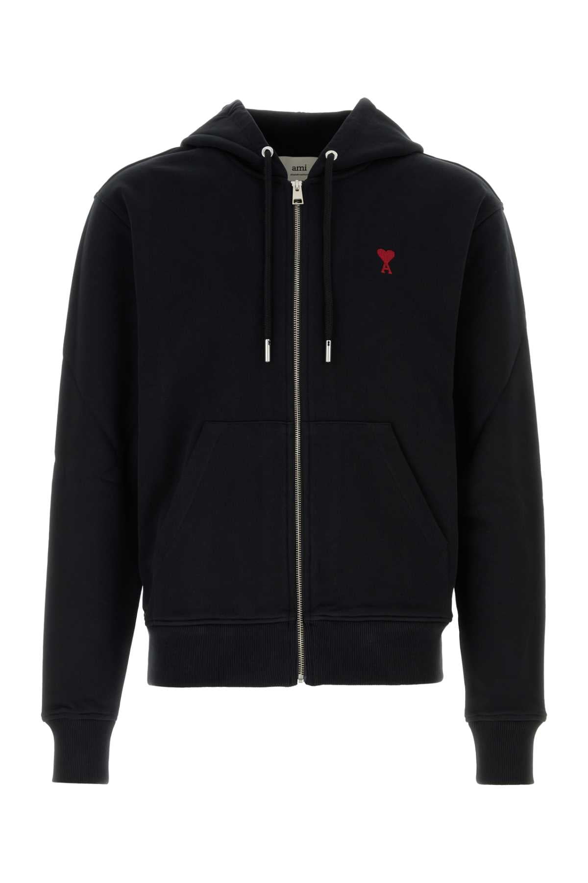 Ami Men Black Cotton Sweatshirt AMI PARIS