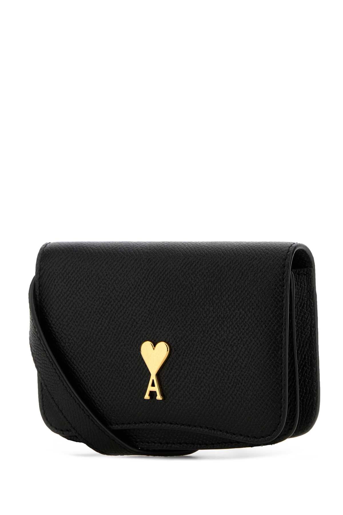 Ami Women Black Leather Paris Paris Crossbody Bag AMI PARIS