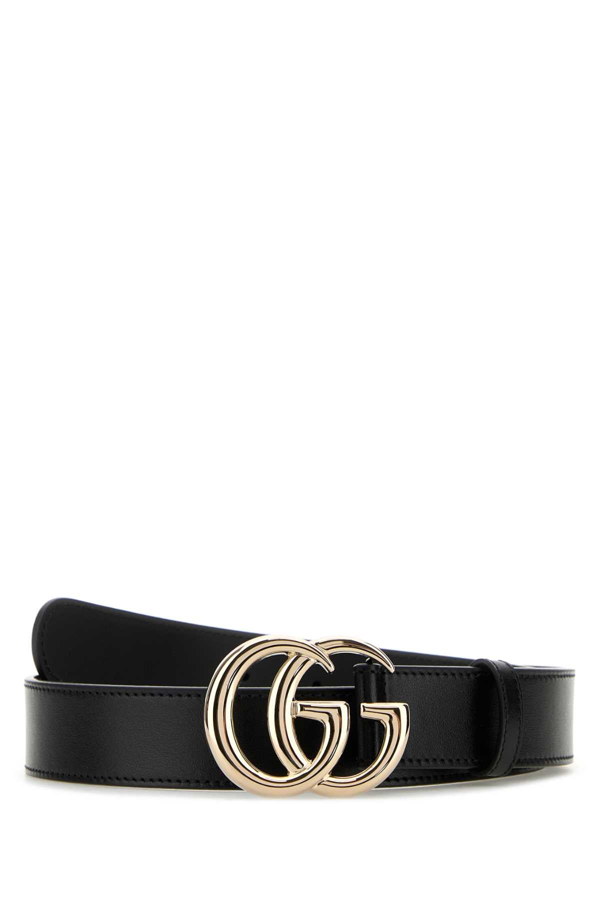 Gucci Women Black Leather Belt GUCCI