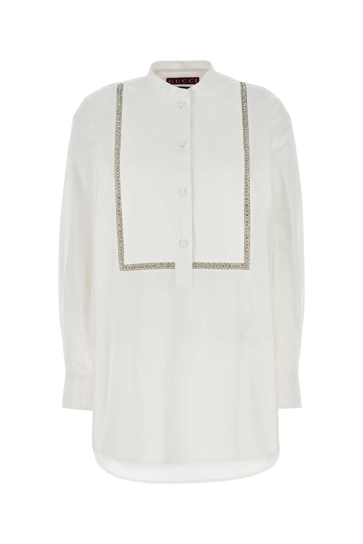 Gucci Women White Poplin Shirt GUCCI