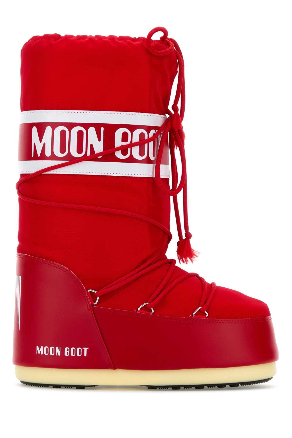 Moon Boot Unisex Red Nylon And Synthetic Leather Icon Boots MOON BOOT