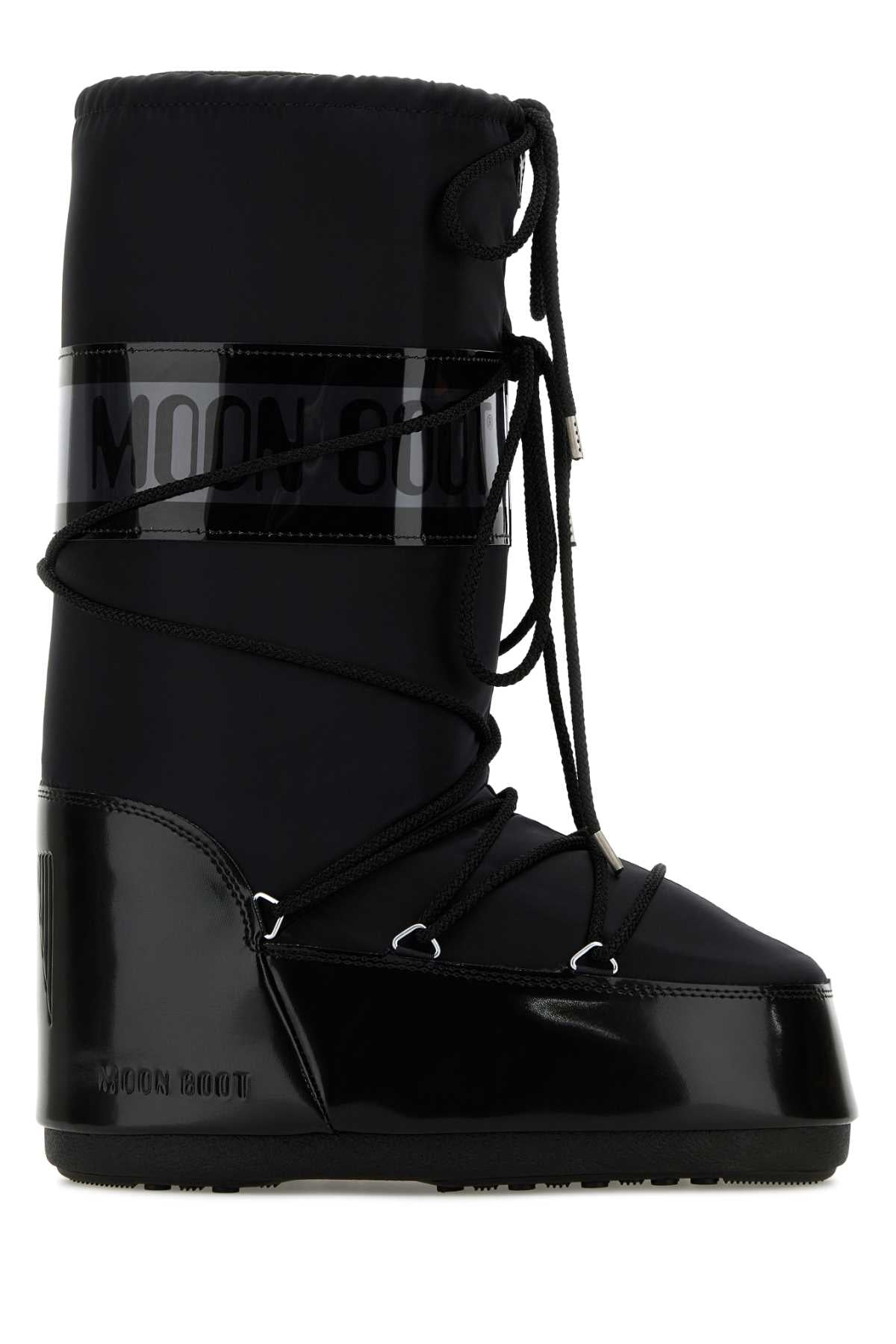 Moon Boot Unisex Black Satin Icon Boots MOON BOOT
