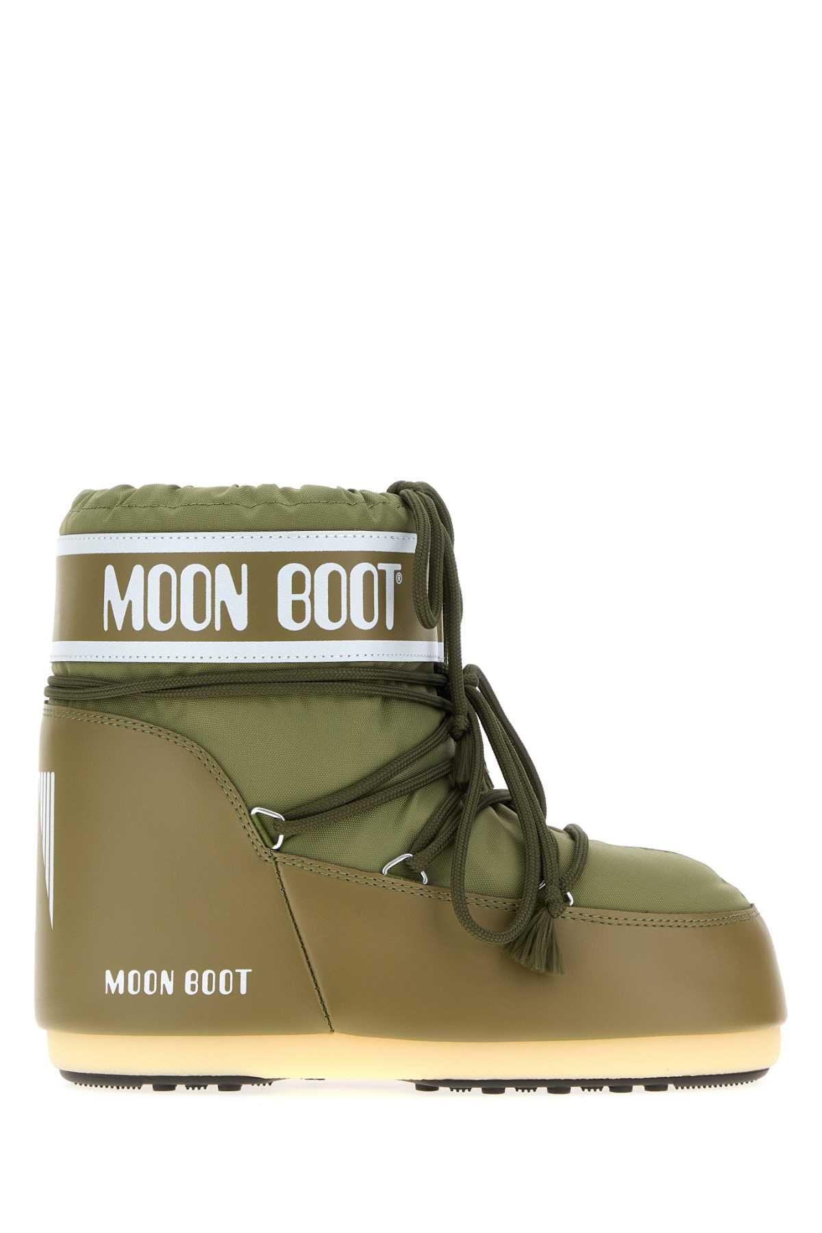 Moon Boot Unisex Sage Green Nylon Icon Low Ankle Boots MOON BOOT