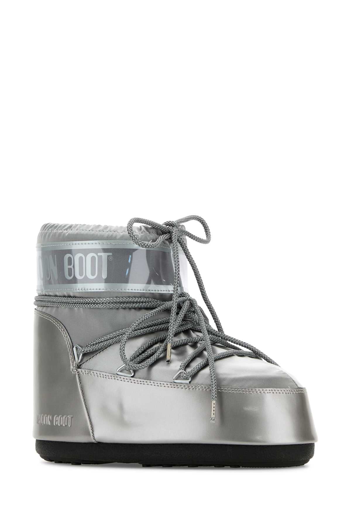 Moon Boot Unisex Silver Satin Icon Low Ankle Boots MOON BOOT