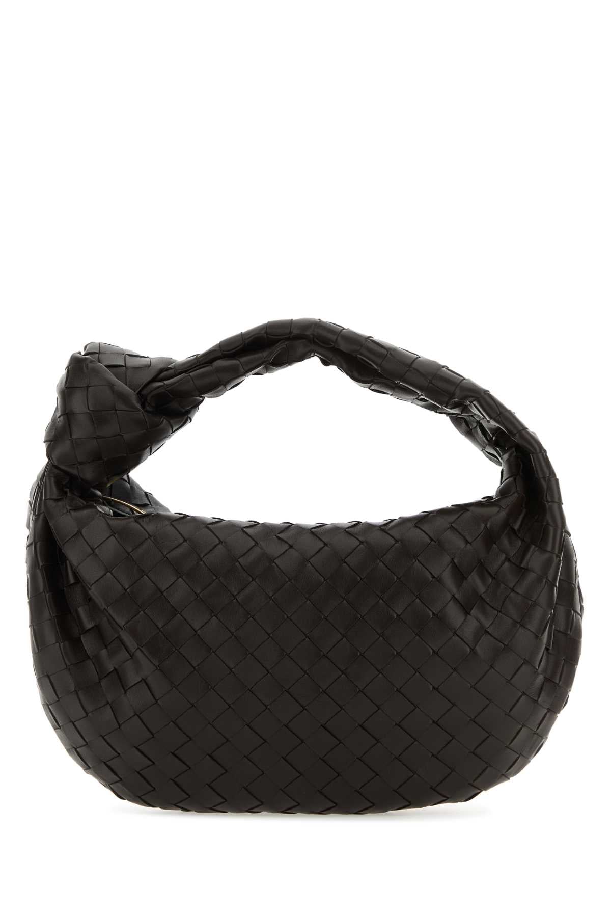 Bottega Veneta Women Dark Brown Leather Teen Jodie Handbag BOTTEGA VENETA