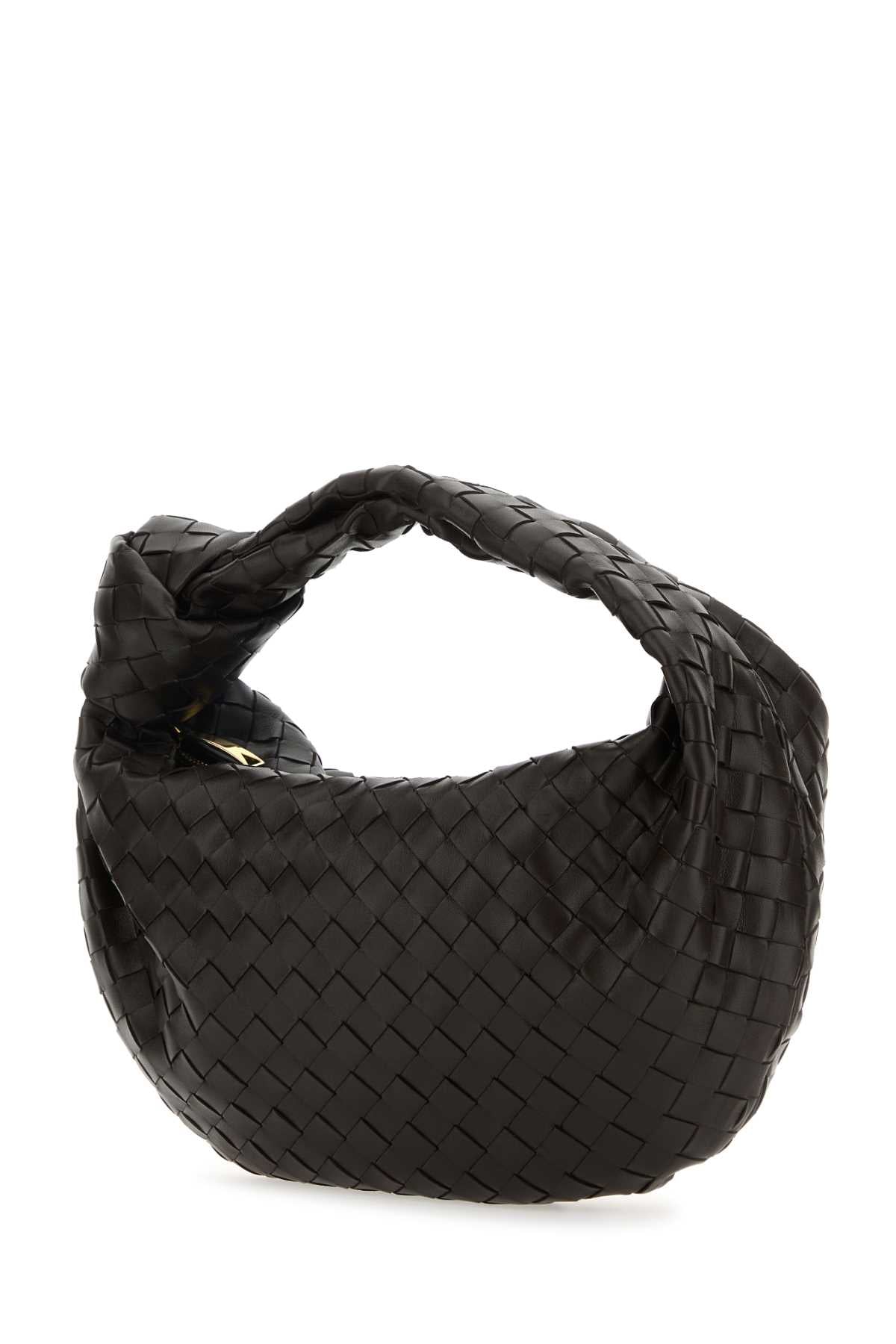 Bottega Veneta Women Dark Brown Leather Teen Jodie Handbag BOTTEGA VENETA