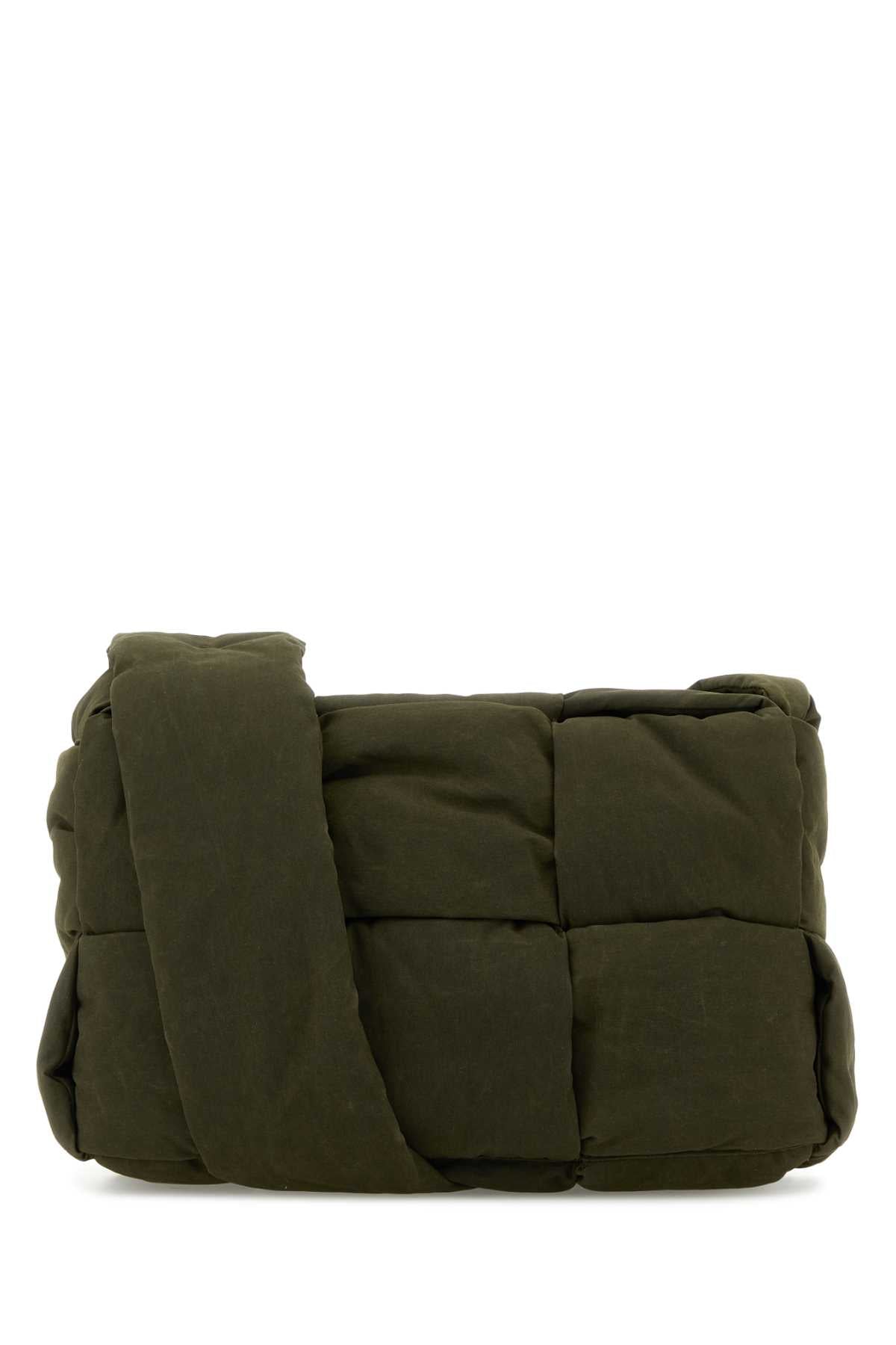 Bottega Veneta Men Olive Green Canvas Medium Arco Crossbody Bag BOTTEGA VENETA