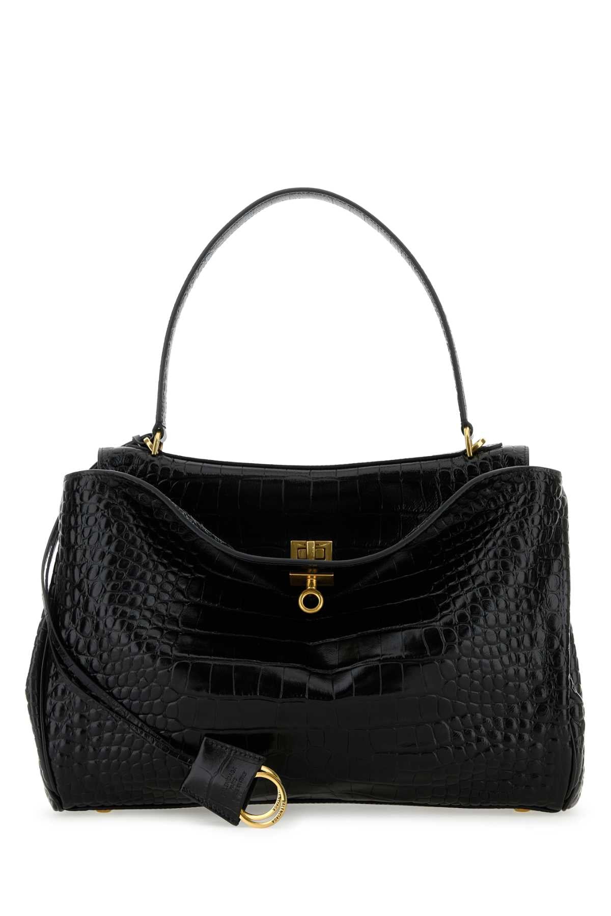 Balenciaga Women Black Leather Rodeo Handbag BALENCIAGA