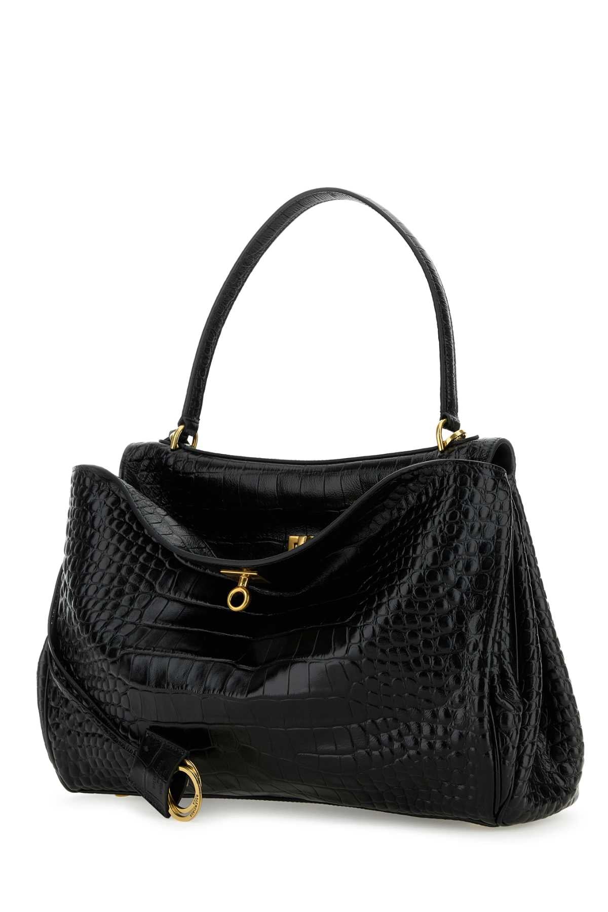 Balenciaga Women Black Leather Rodeo Handbag BALENCIAGA
