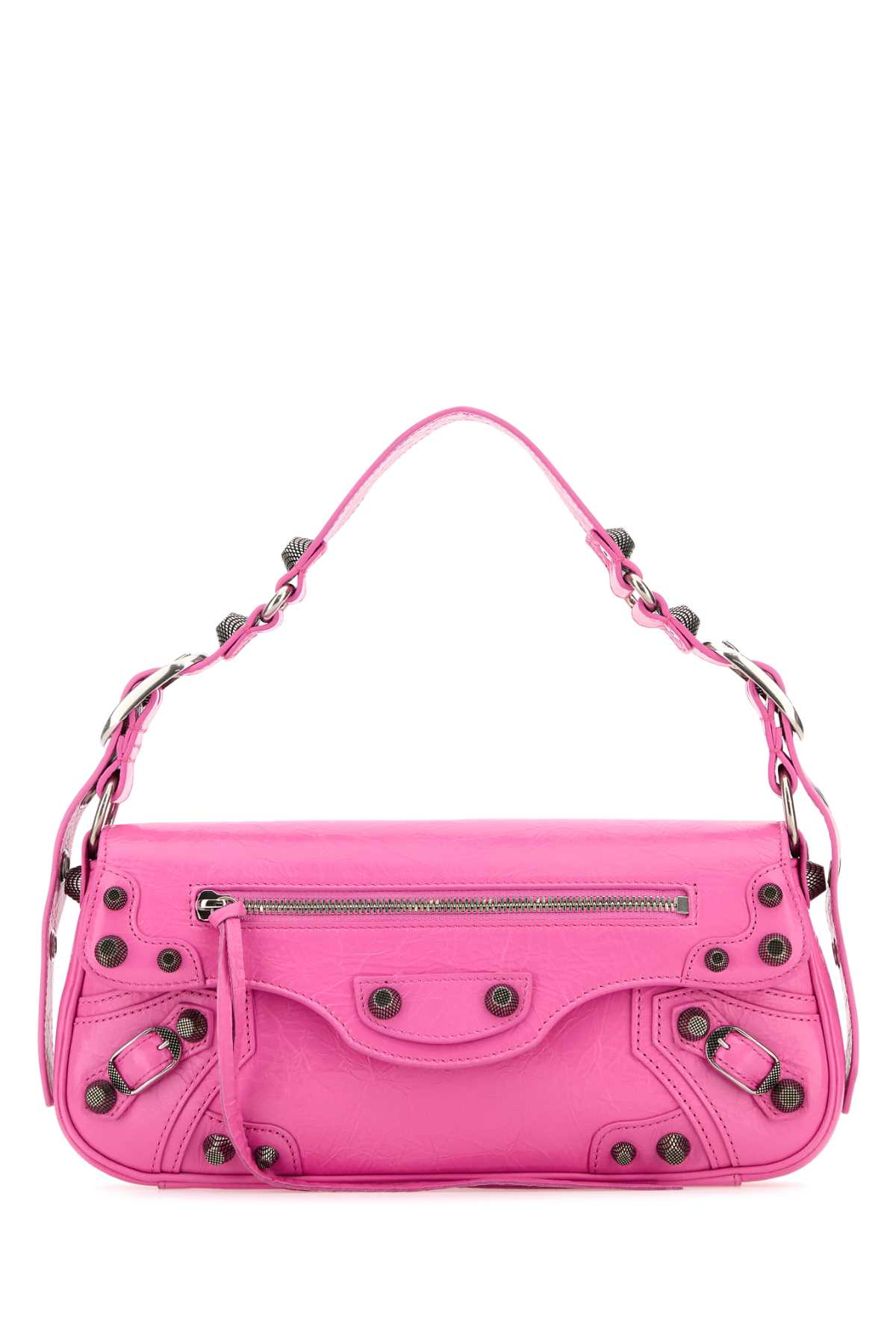 Balenciaga Women Fuchsia Leather Small Le Cagole Sling Shoulder Bag BALENCIAGA