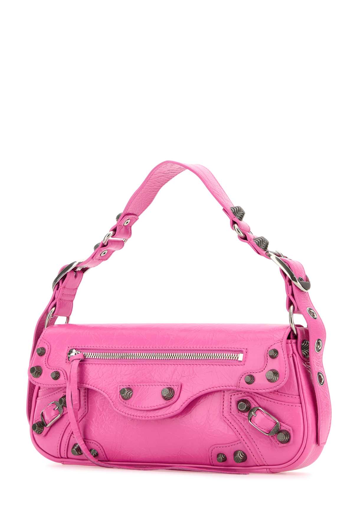 Balenciaga Women Fuchsia Leather Small Le Cagole Sling Shoulder Bag BALENCIAGA