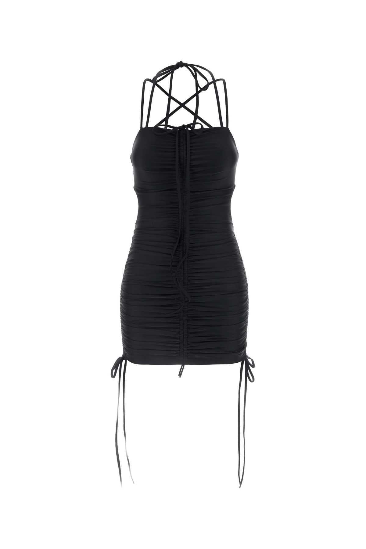Balenciaga Women Black Stretch Nylon Mini Dress BALENCIAGA
