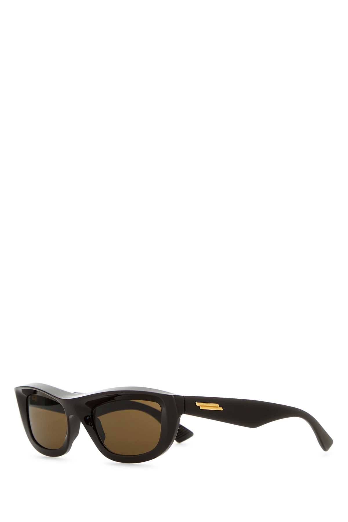 Bottega Veneta Unisex Dark Brown Acetate Sharp Sunglasses BOTTEGA VENETA