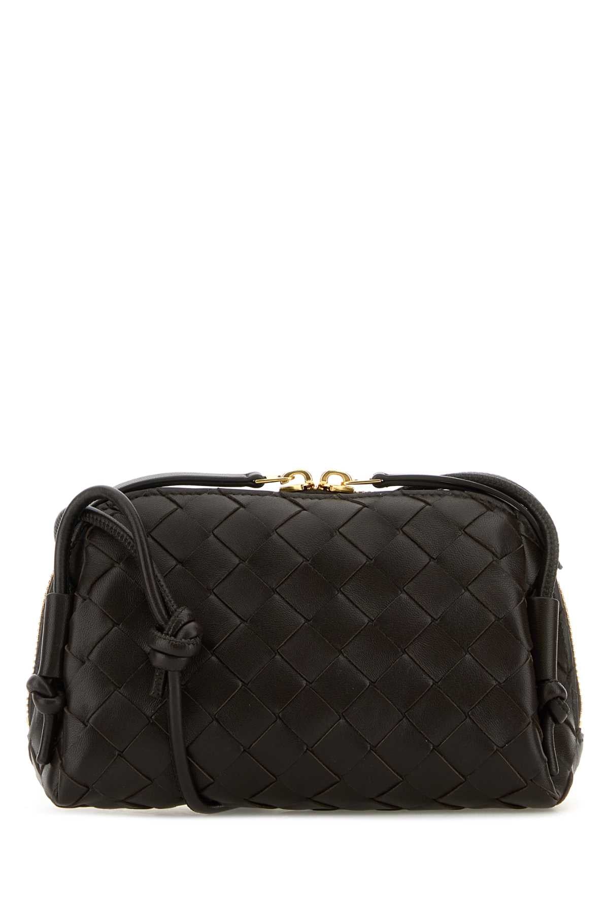 Bottega Veneta Women Dark Brown Leather Concert Crossbody Bag BOTTEGA VENETA