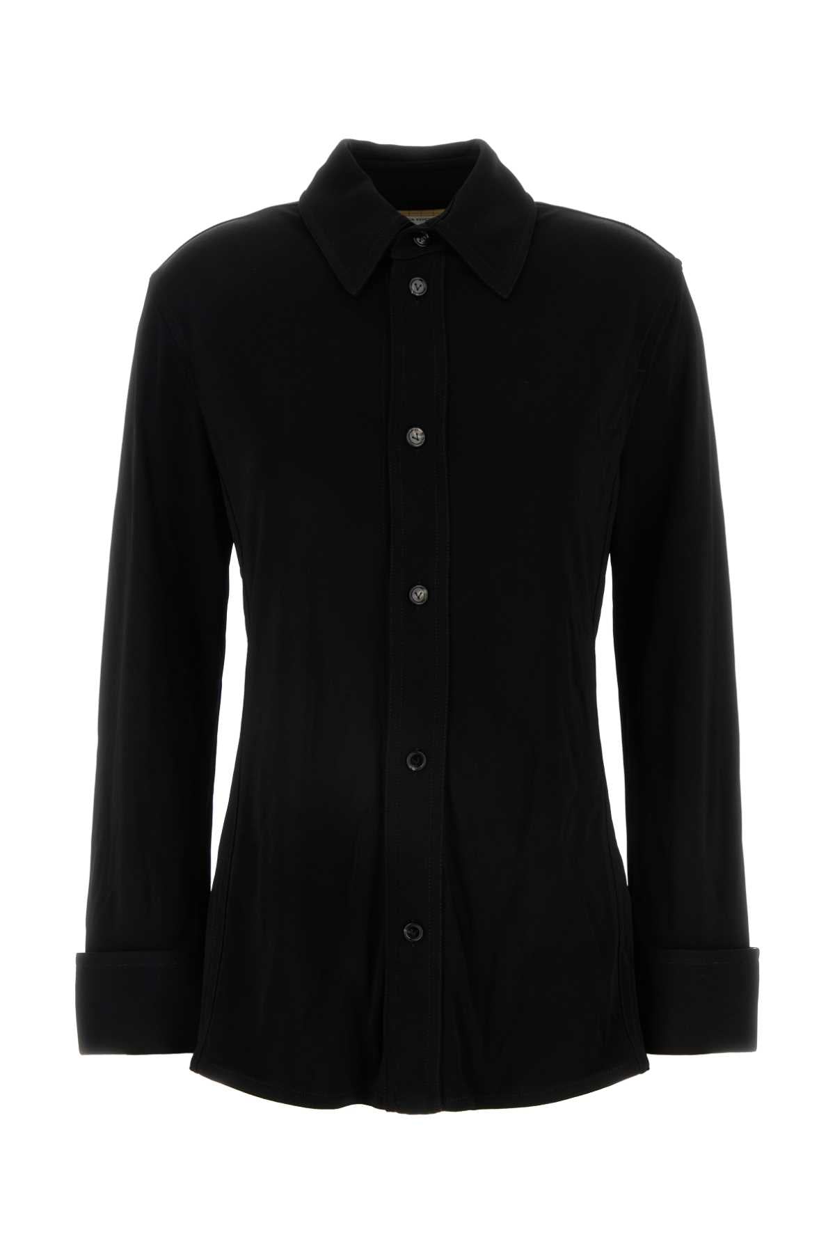 Bottega Veneta Women Black Jersey Shirt BOTTEGA VENETA