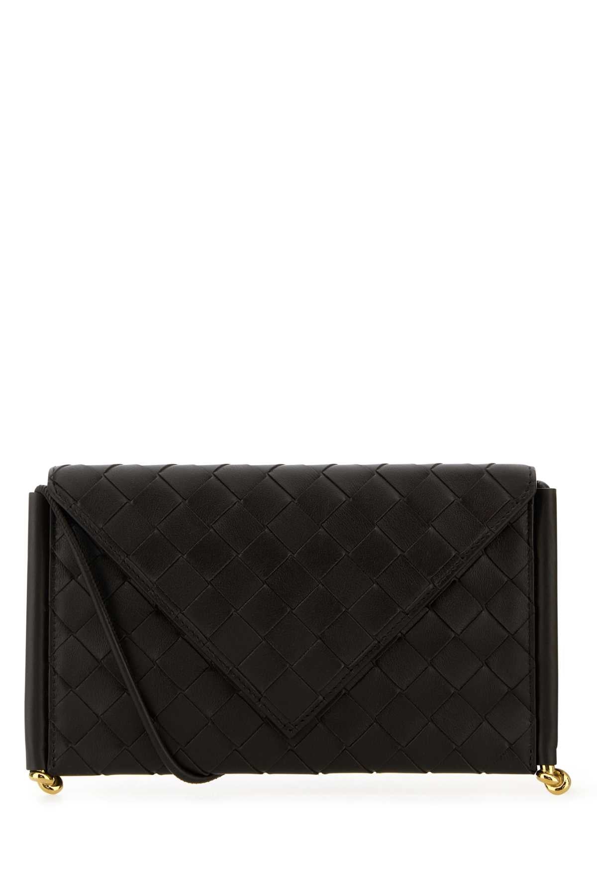 Bottega Veneta Women Dark Brown Leather Solstice Phone Case BOTTEGA VENETA