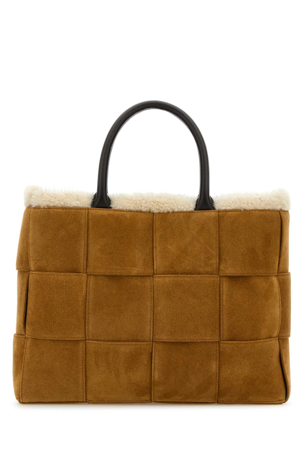 Bottega Veneta Men Camel Suede Small Arco Shopping Bag BOTTEGA VENETA