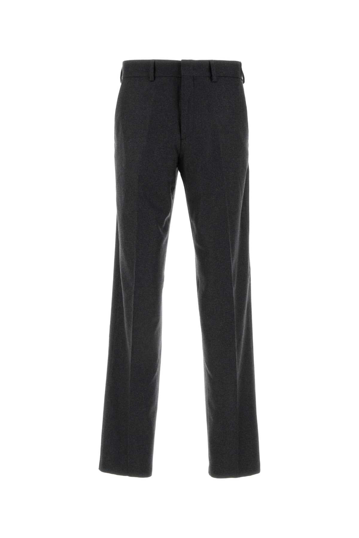 Fendi Men Dark Grey Stretch Cashmere Pant FENDI