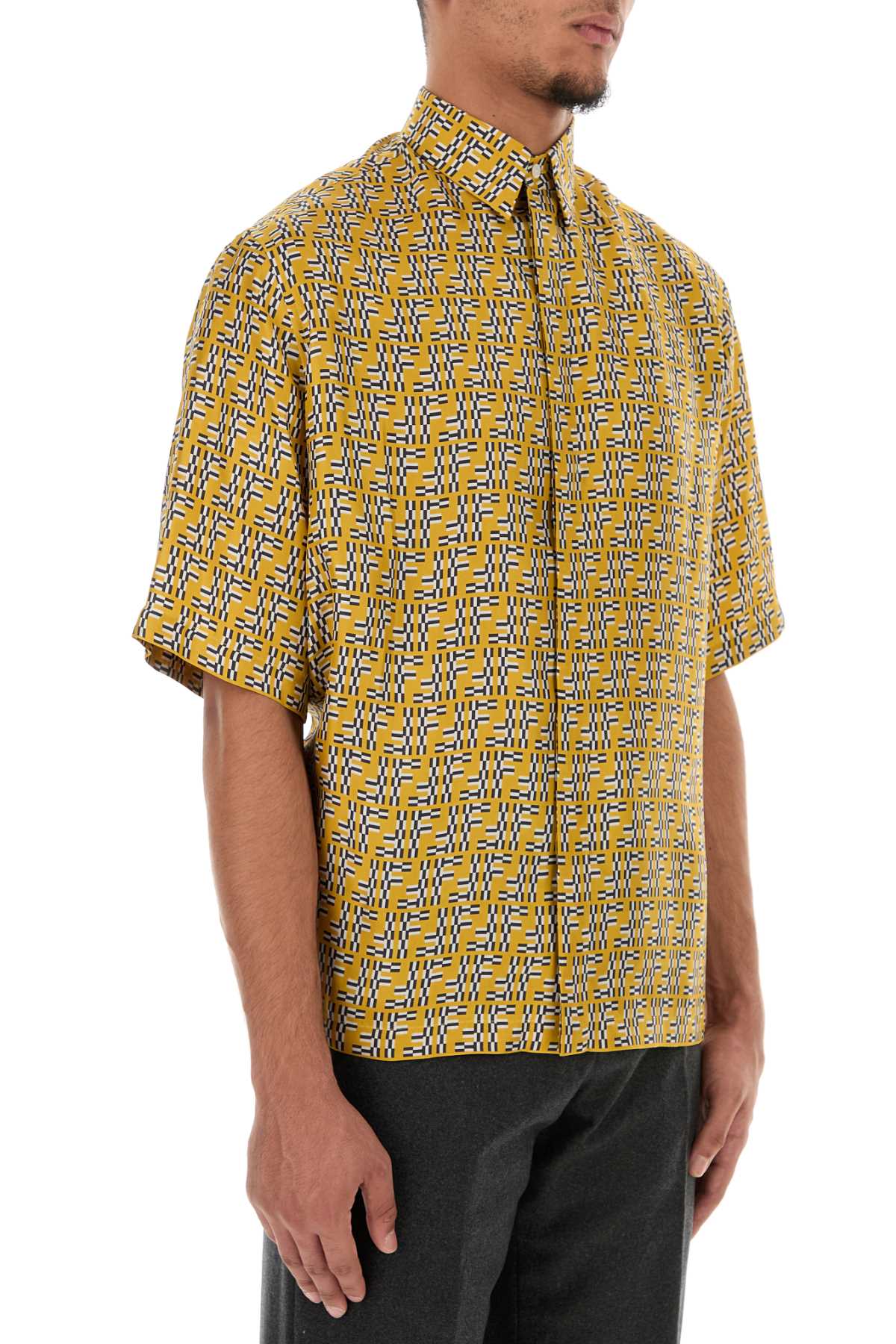 Fendi Men Printed Silk Shirt FENDI