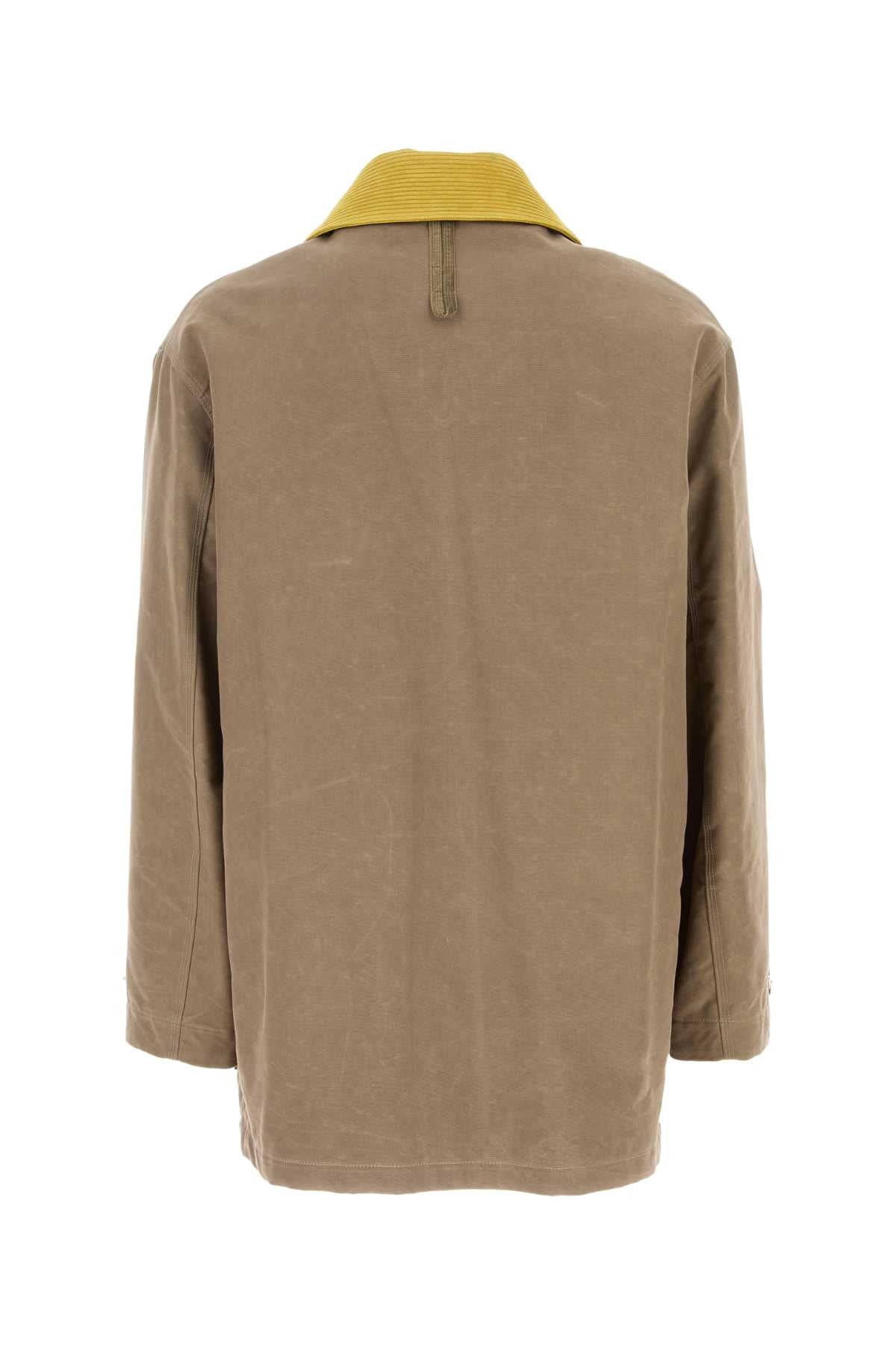 Fendi Men Cappuccino Canvas Coat FENDI
