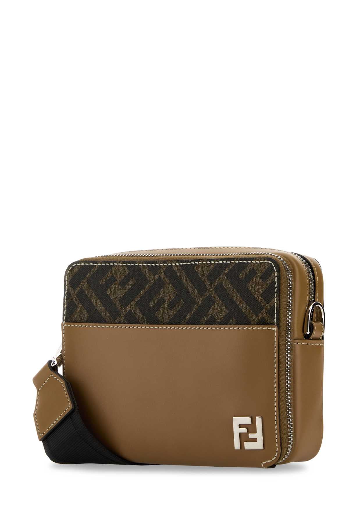 Fendi Men Embroidered Canvas Camera Crossbody Bag FENDI