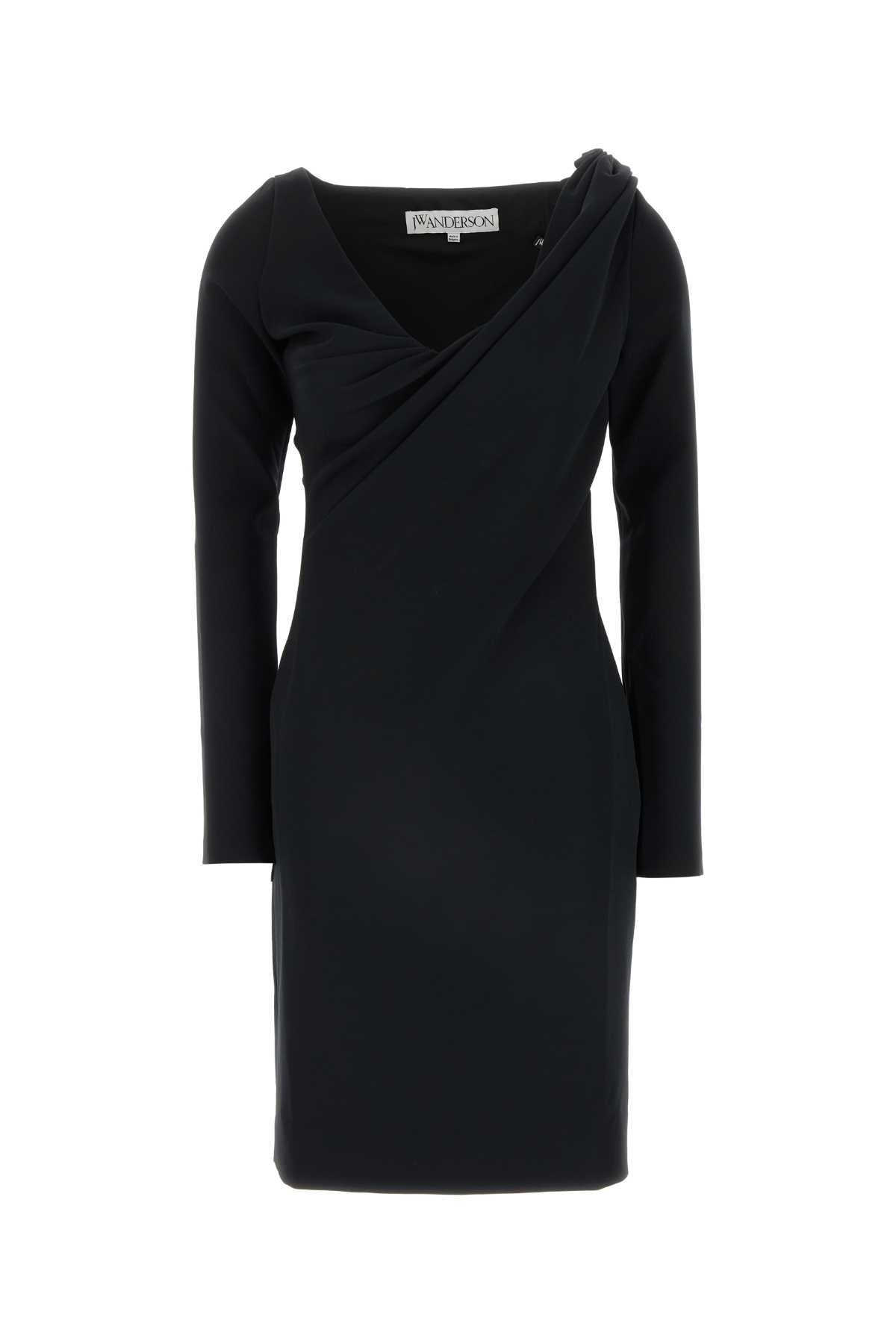 Jw Anderson Women Black Stretch Polyester Blend Dress J.W. ANDERSON