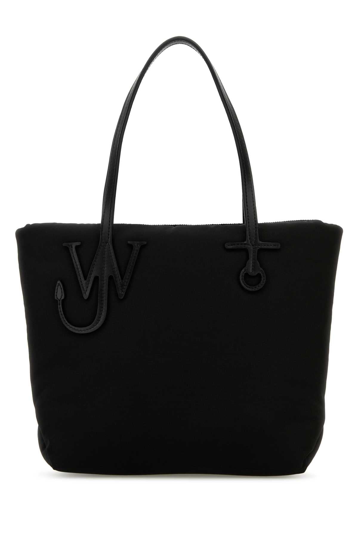 Jw Anderson Women Black Fabric Puffy Anchor Shopping Bag J.W. ANDERSON