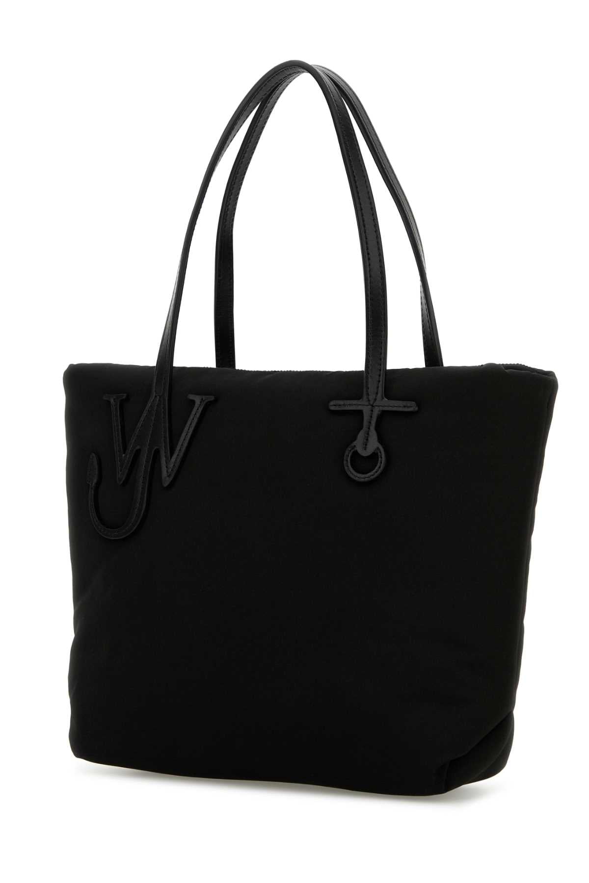 Jw Anderson Women Black Fabric Puffy Anchor Shopping Bag J.W. ANDERSON