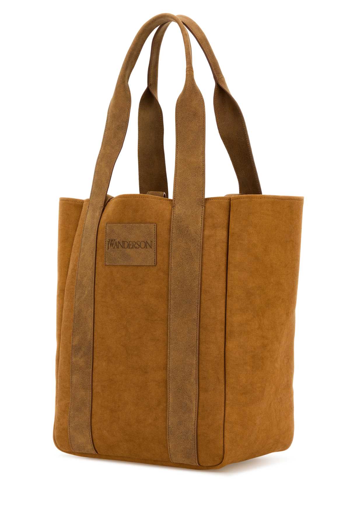 Jw Anderson Women Camel Canvas Workwear Shopping Bag J.W. ANDERSON